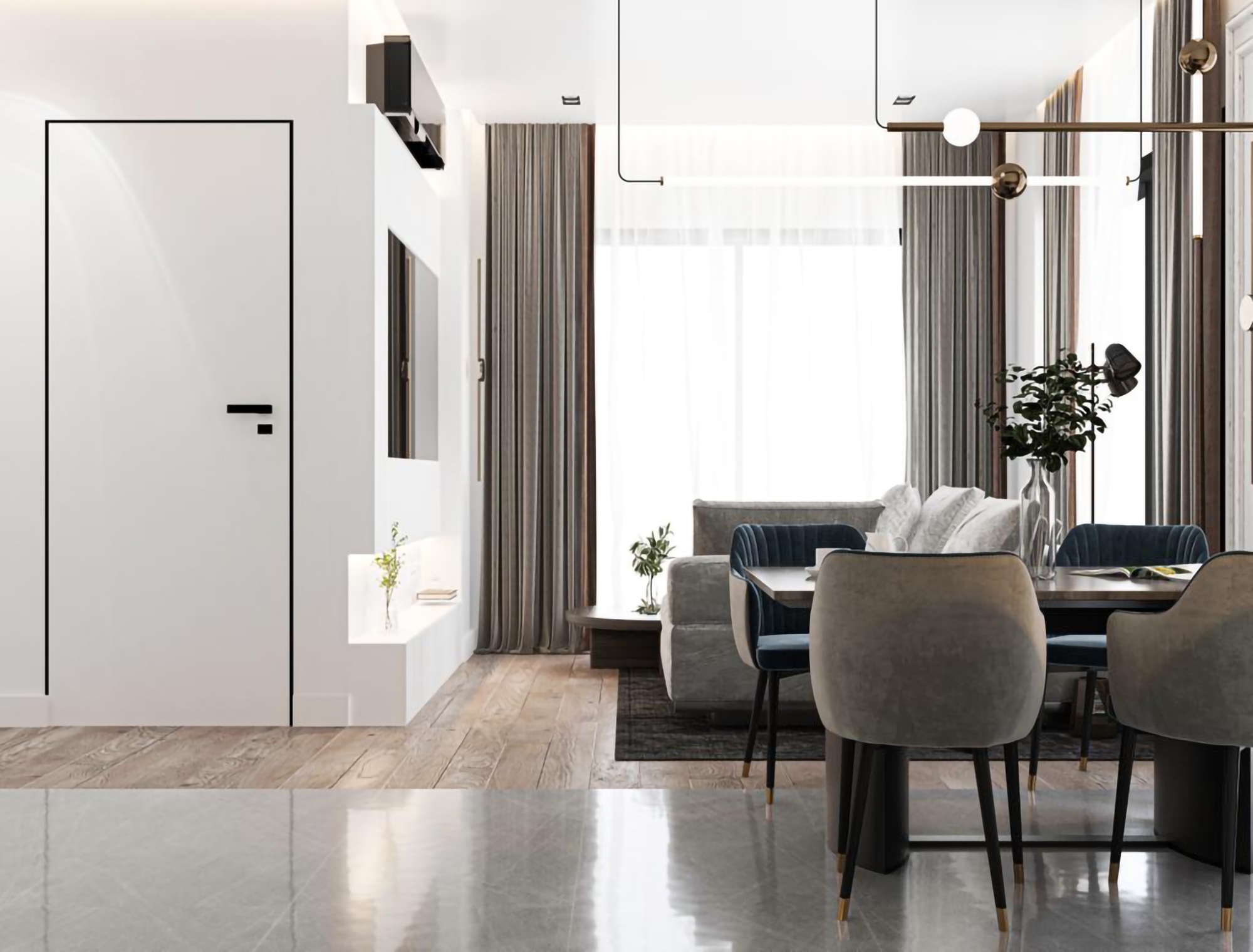 Luxuriöse 1+1 Wohnung mit Meerblick und Bergblick in Alanya-Incekum