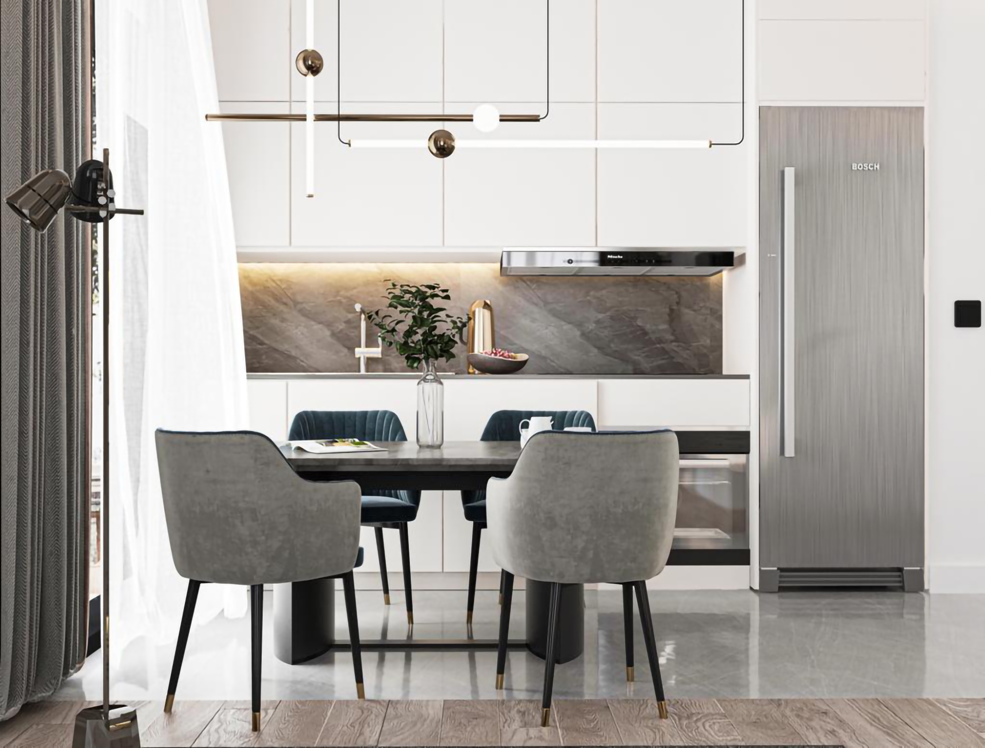 Luxuriöse 1+1 Wohnung mit Meerblick und Bergblick in Alanya-Incekum