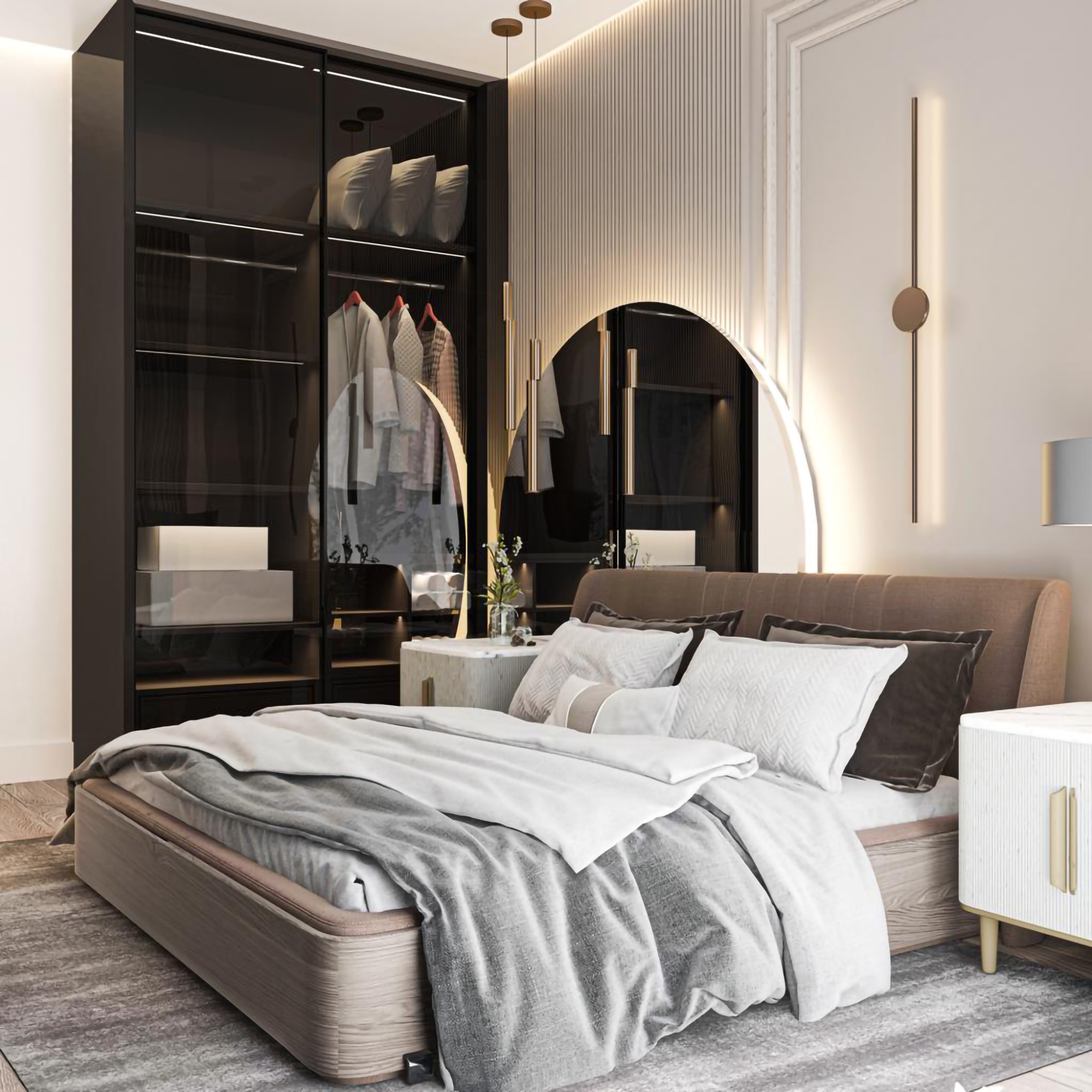 Luxuriöse 1+1 Wohnung mit Meerblick und Bergblick in Alanya-Incekum