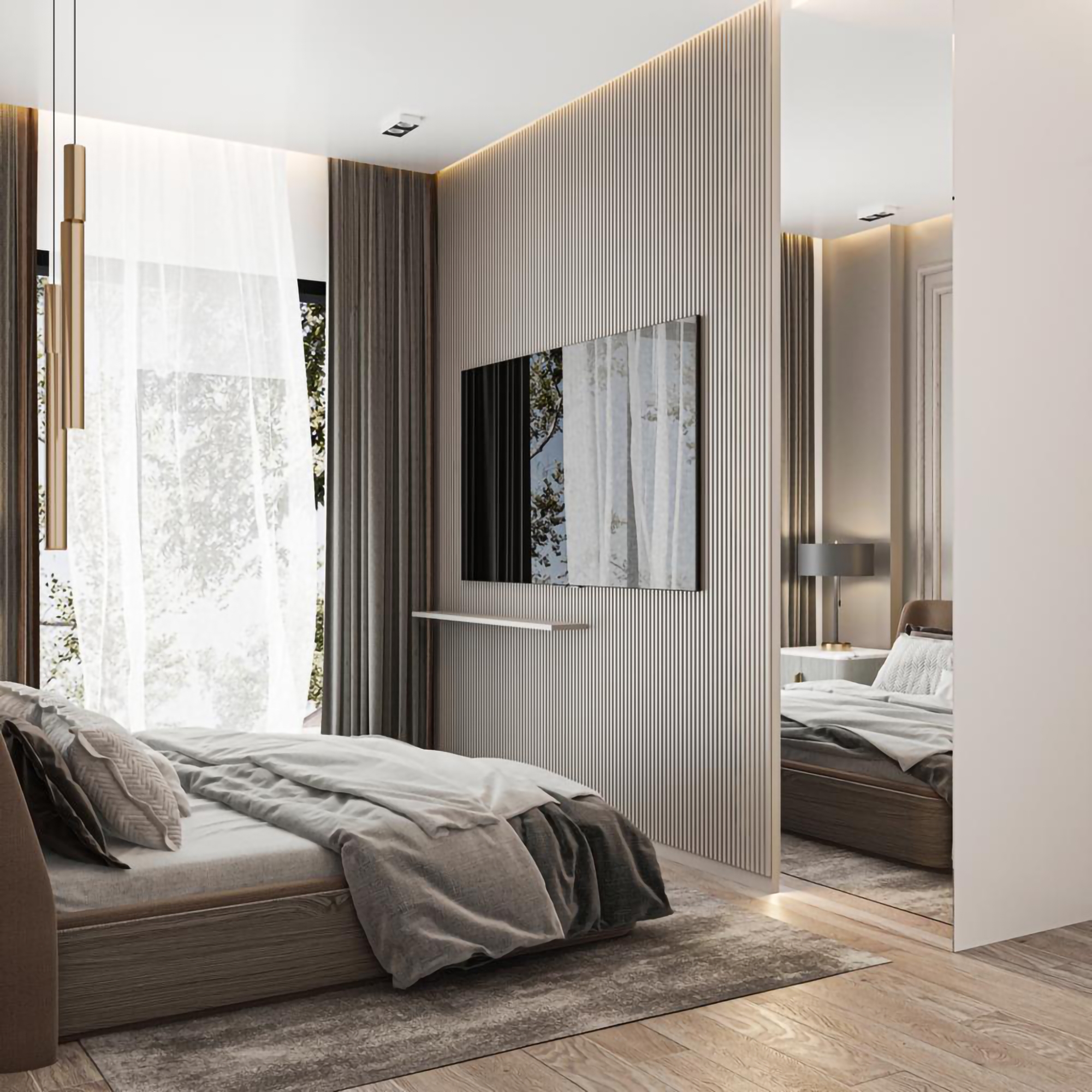 Luxuriöse 1+1 Wohnung mit Meerblick und Bergblick in Alanya-Incekum