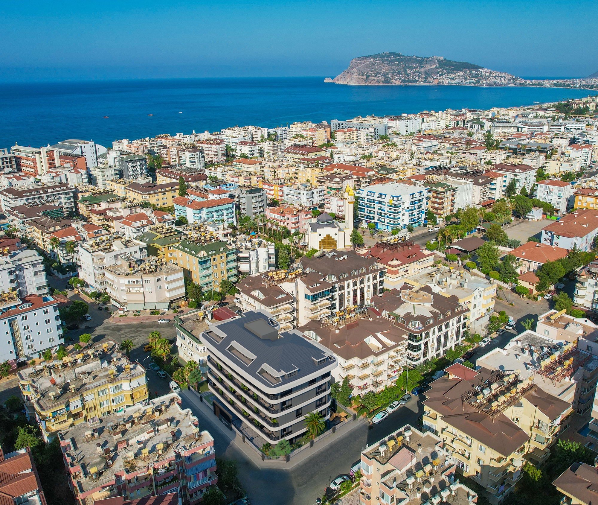 Ylellinen 1+1 Asunto linnan ja vuoristonäköaloilla, Alanya - Oba