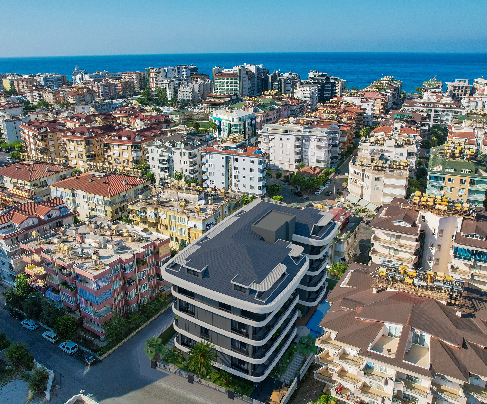 Ylellinen 1+1 Asunto linnan ja vuoristonäköaloilla, Alanya - Oba