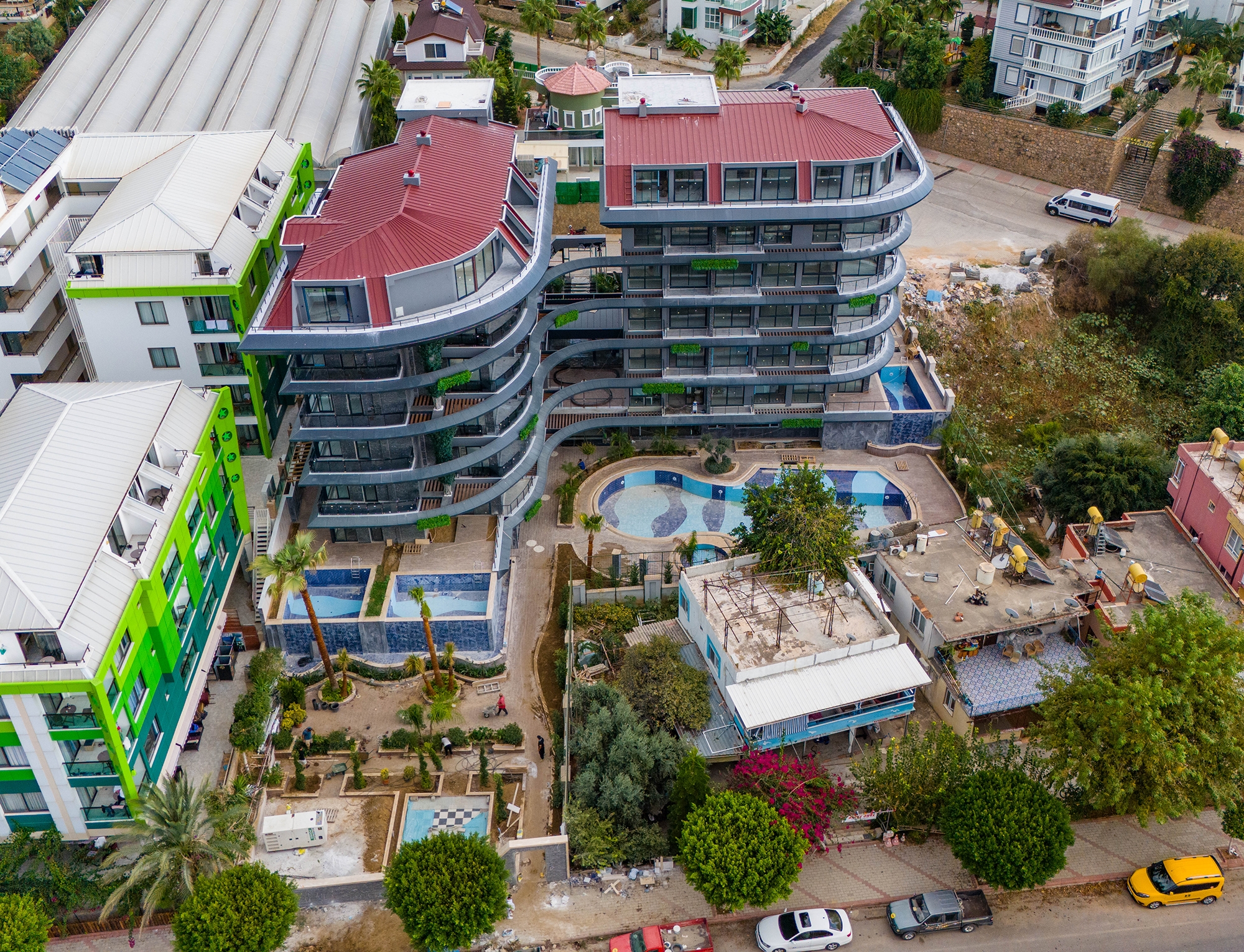 Luksus 1+1 Lejlighed med Hav- og Slotsudsigt i Kestel, Alanya