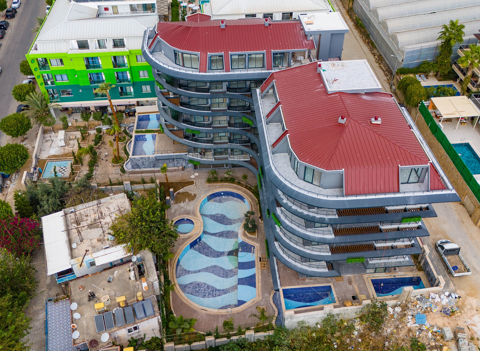 Luksus 1+1 Lejlighed med Hav- og Slotsudsigt i Kestel, Alanya