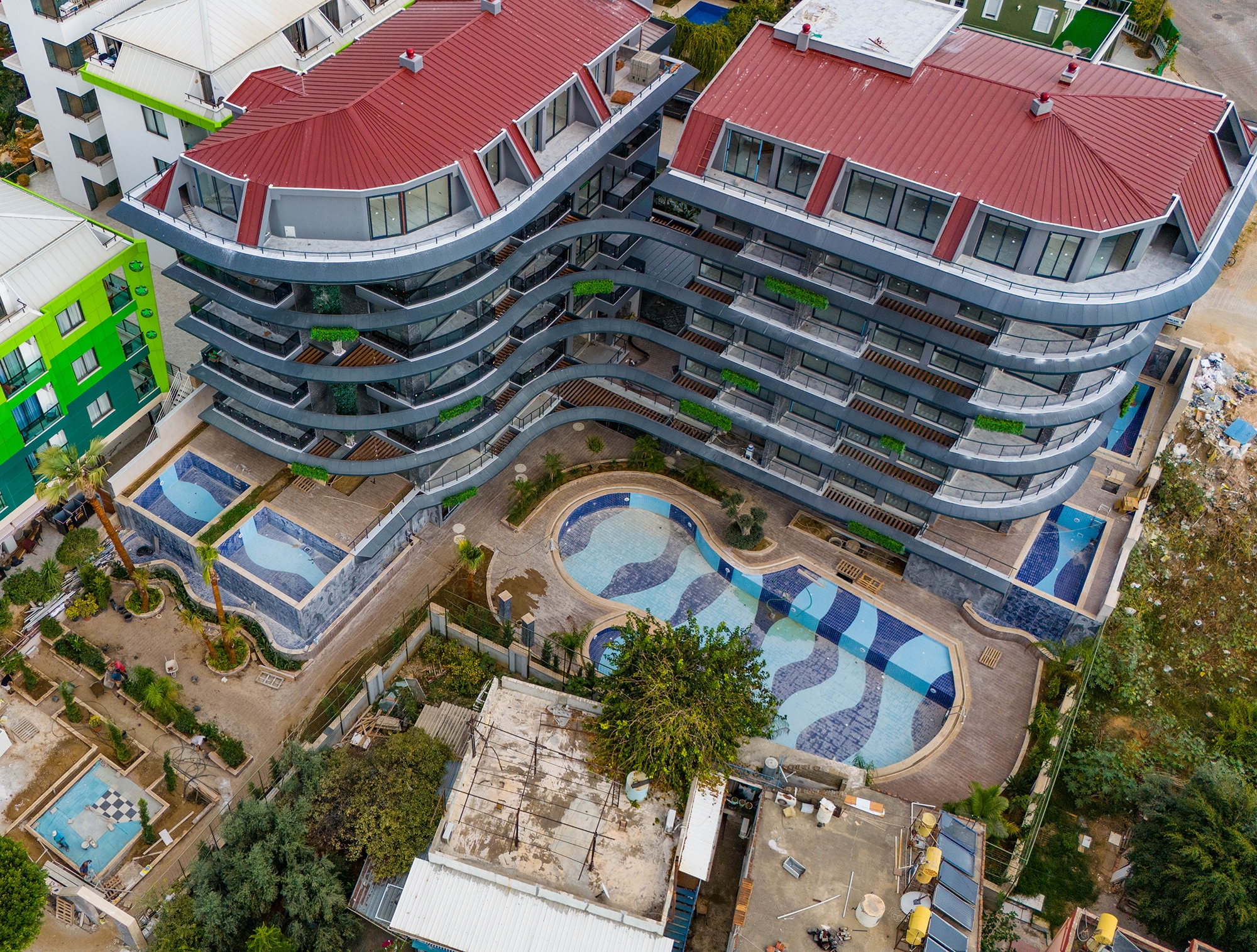 Luksus 1+1 Lejlighed med Hav- og Slotsudsigt i Kestel, Alanya