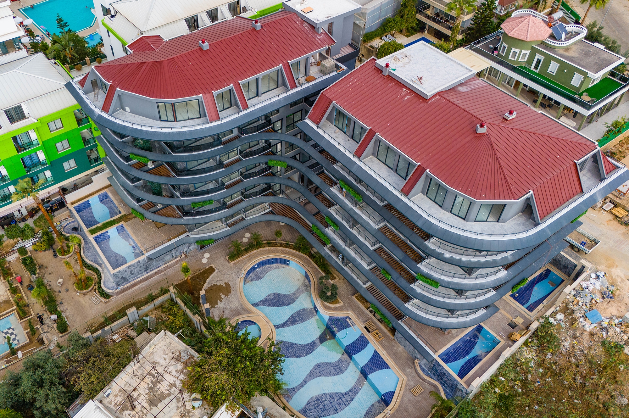 Luksus 1+1 Lejlighed med Hav- og Slotsudsigt i Kestel, Alanya