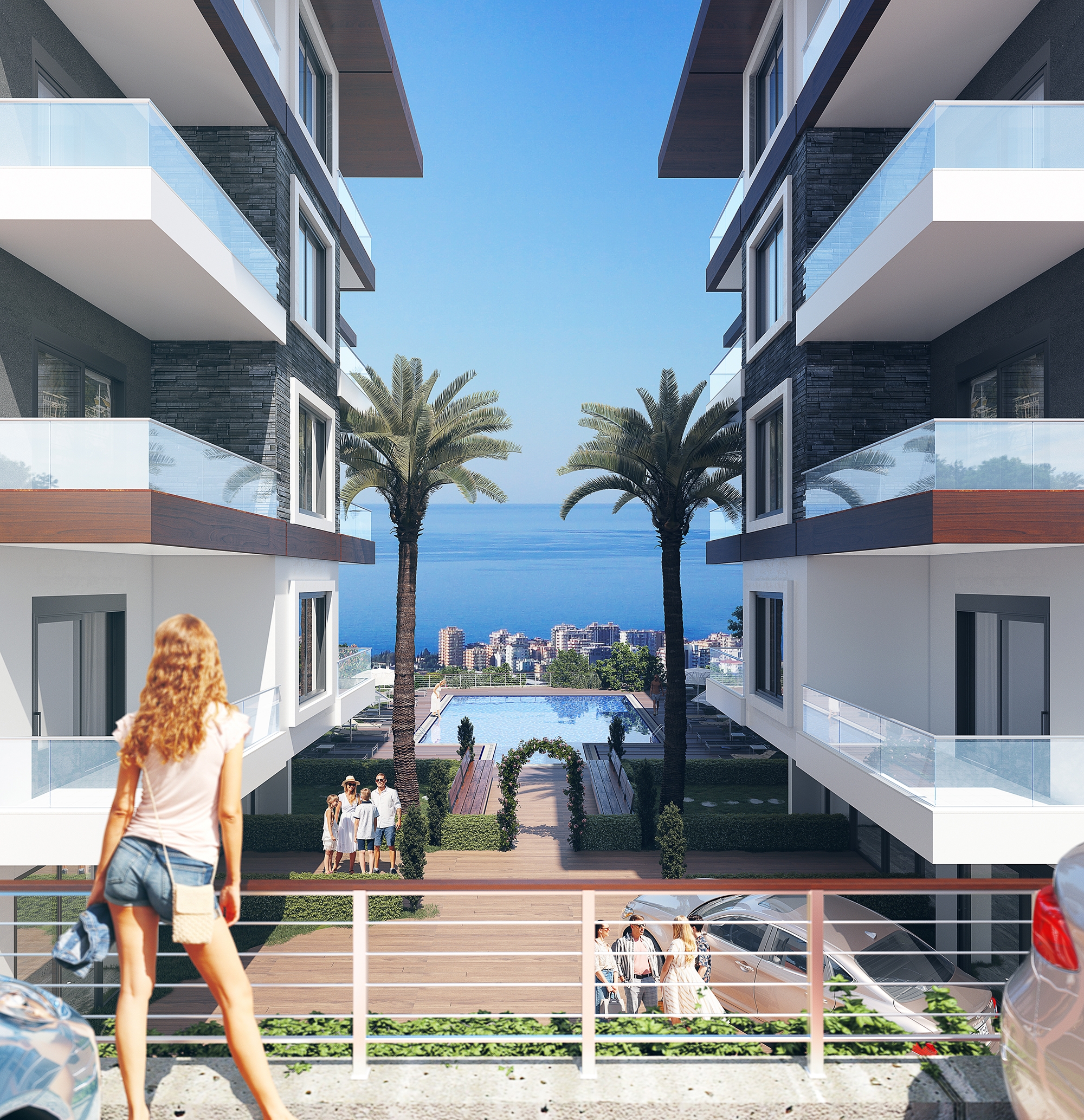 Ylellinen 1+1 huoneisto vuoristo- ja merinäköalalla, Alanya - Kargicak