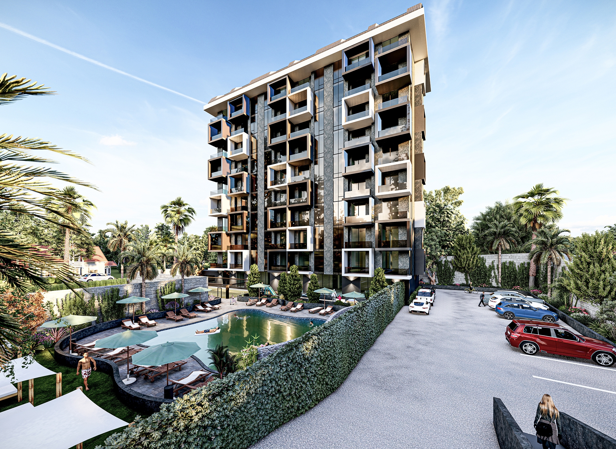 Luksus 2+1 Lejlighed med Hav- og Bjergudsigt, Alanya - Mahmutlar