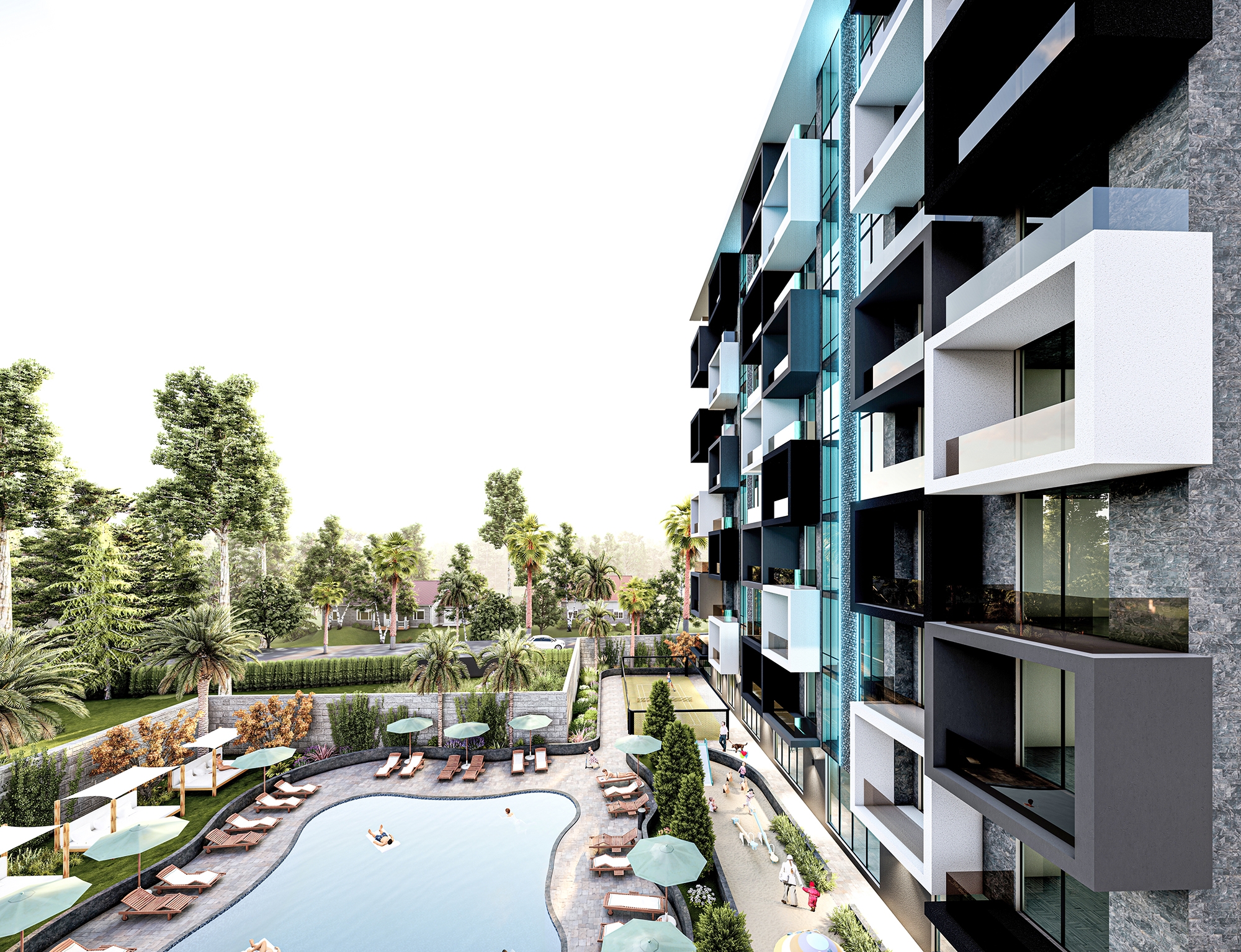 Luksus 2+1 Lejlighed med Hav- og Bjergudsigt, Alanya - Mahmutlar