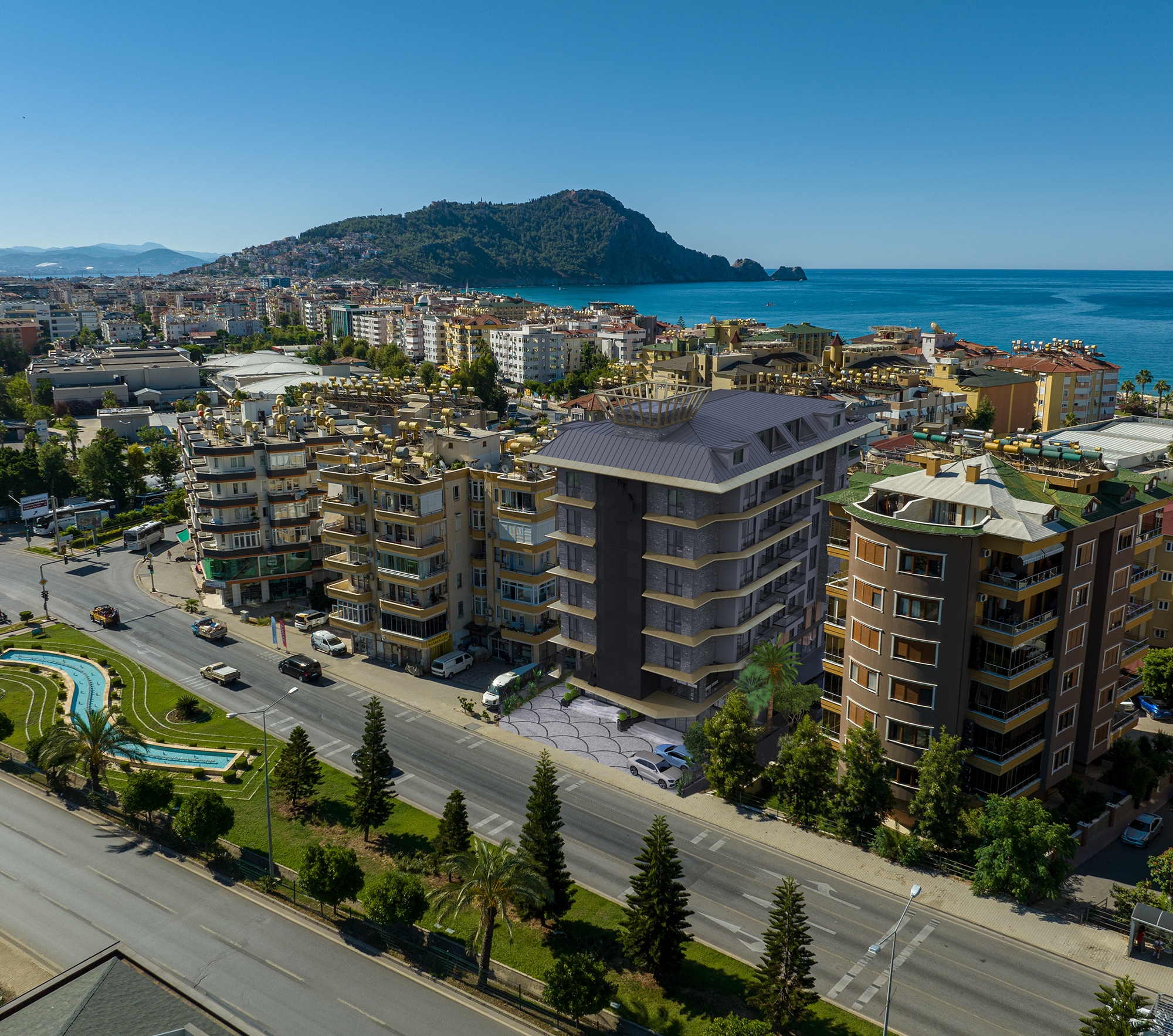 Luxuriöse 1+1 Wohnung mit Meerblick und Bergblick