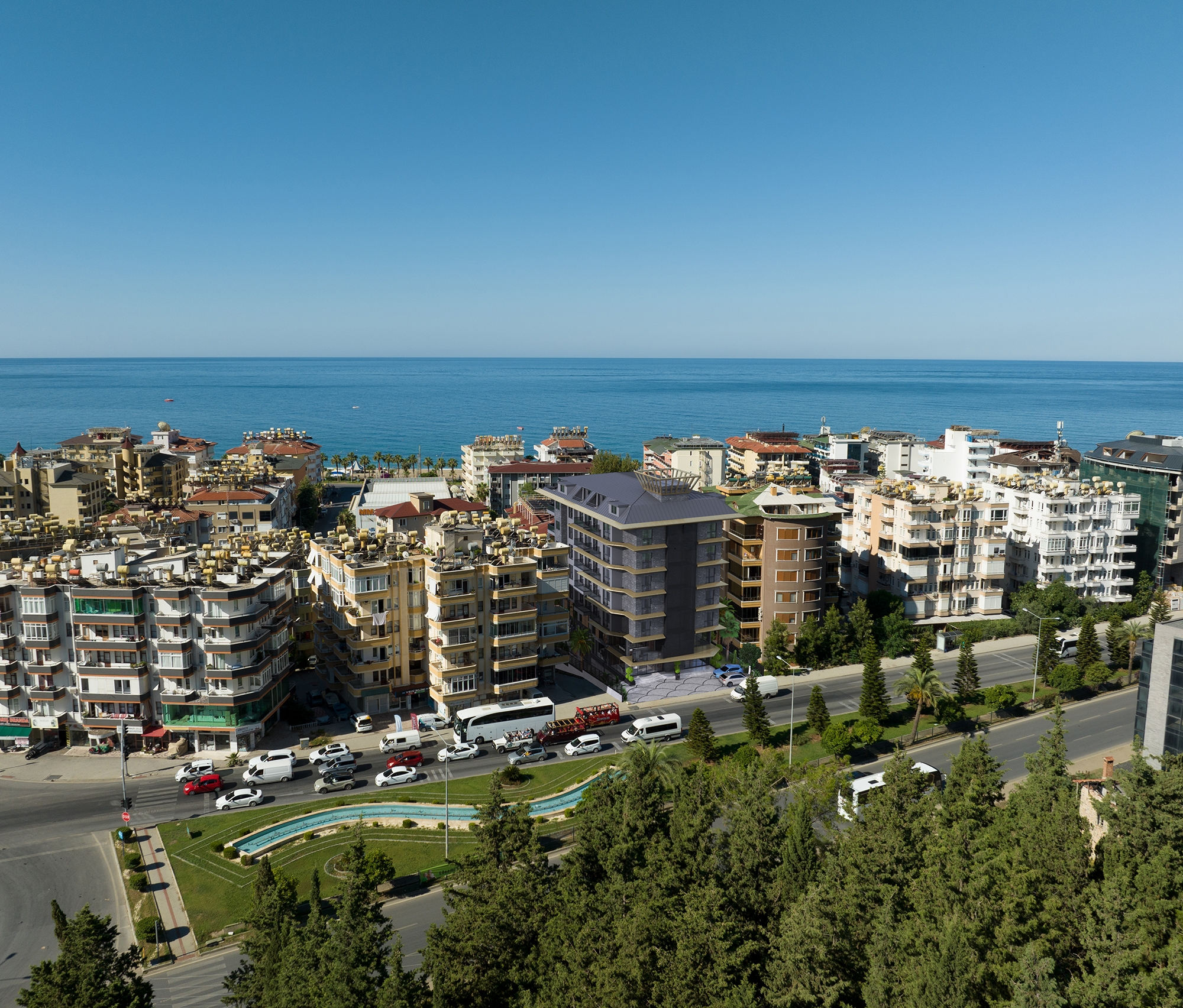 Luxuriöse 1+1 Wohnung mit Meerblick und Bergblick