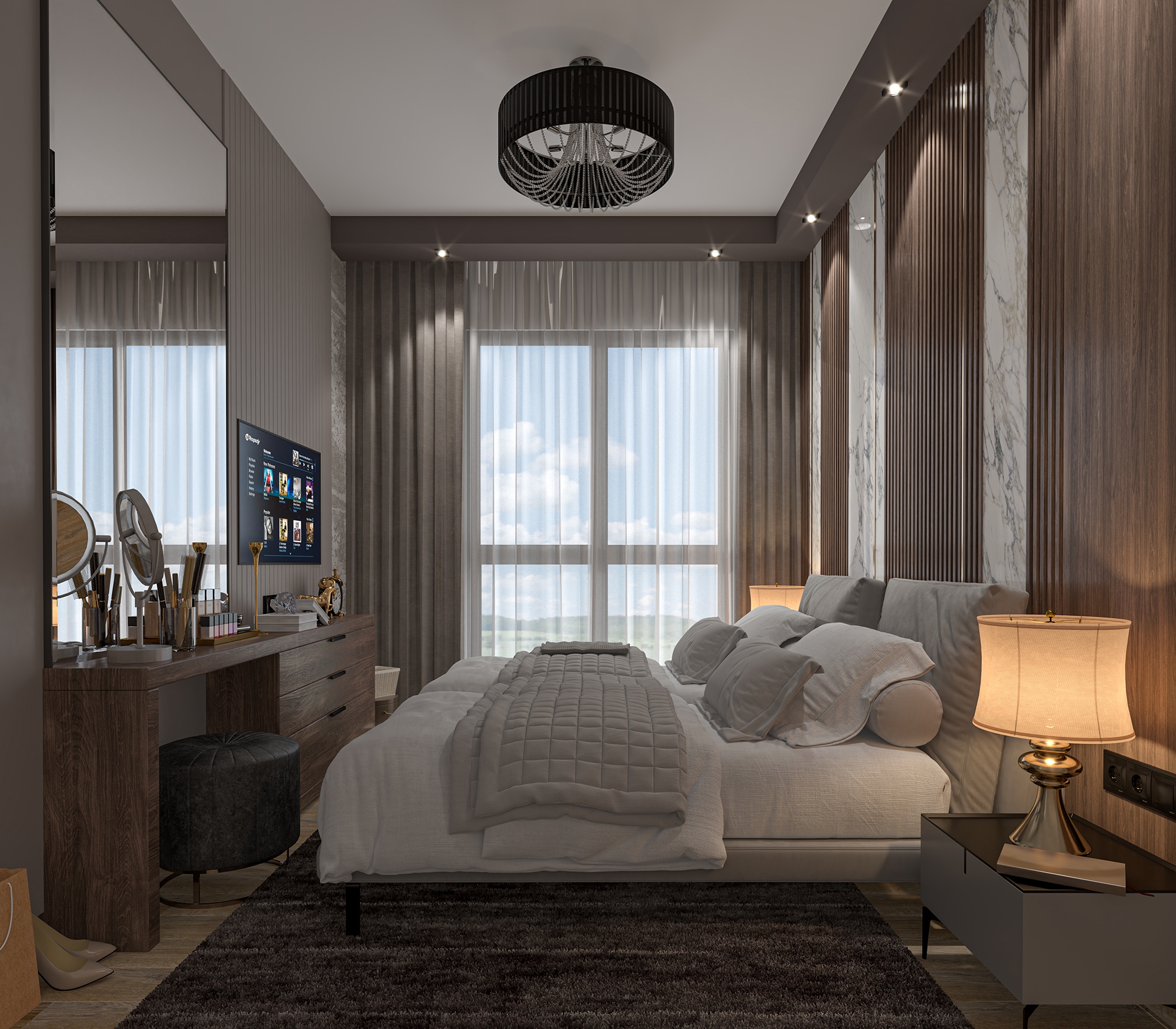 Luxuriöse 1+1 Wohnung mit Meerblick und Bergblick