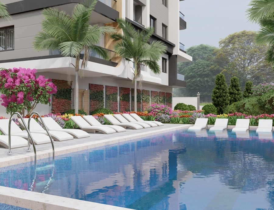 Luxuriöses 1+1 Apartment mit Bergblick in Demirtas, Alanya