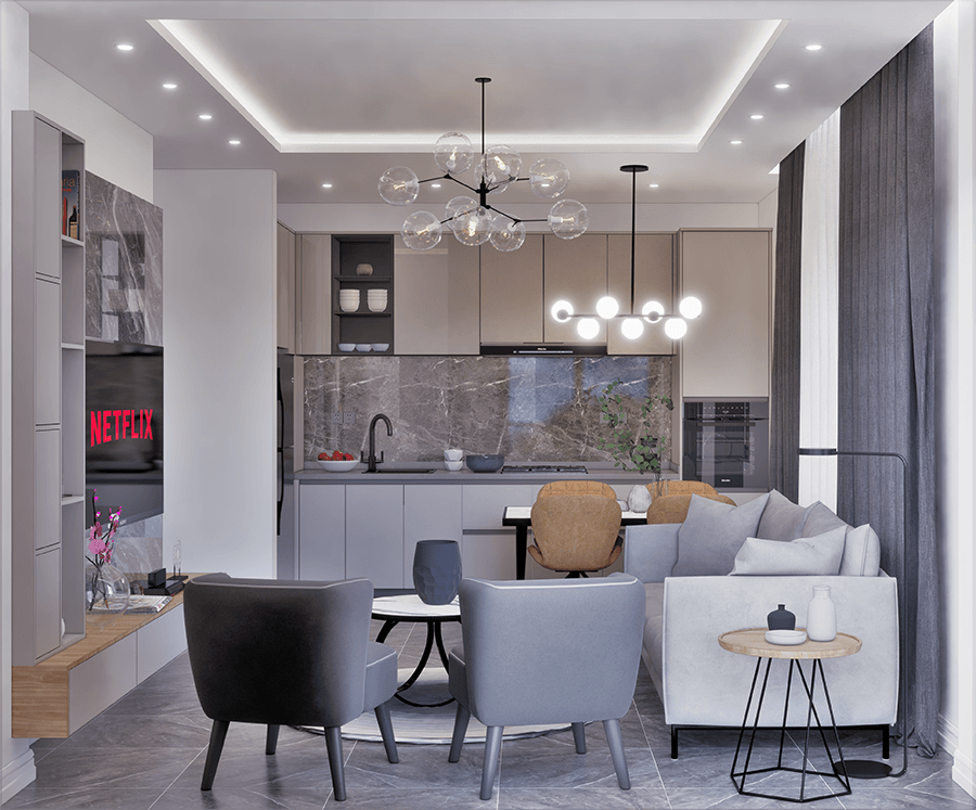 Luxuriöses 1+1 Apartment mit Bergblick in Demirtas, Alanya