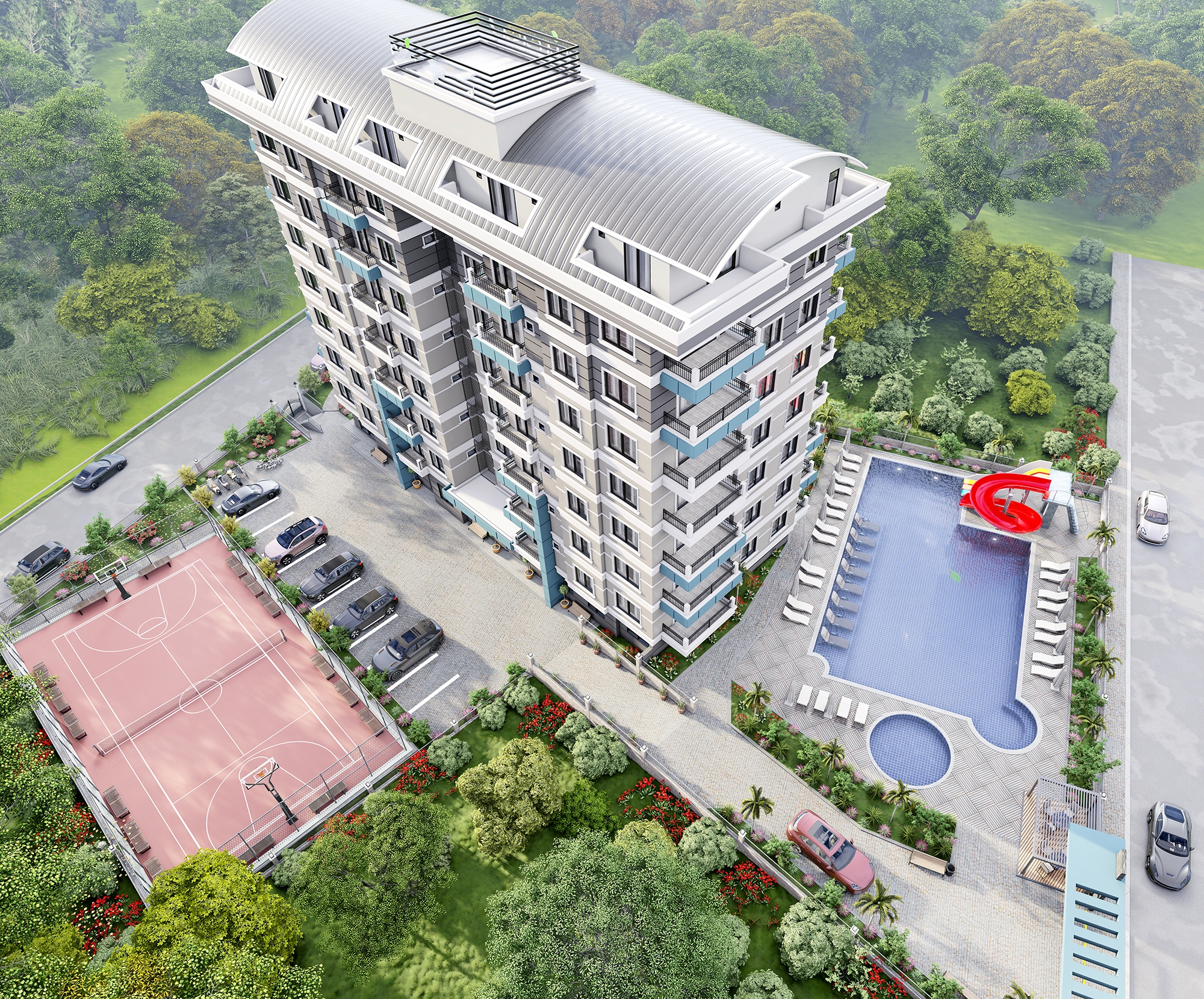 Luxury 1+1 Apartment with Sea and Mountain Views in Demirtas