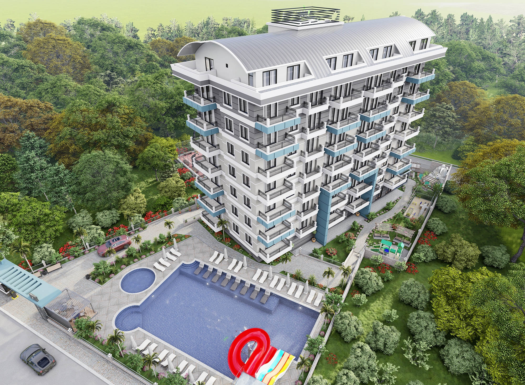 Luxury 1+1 Apartment with Sea and Mountain Views in Demirtas