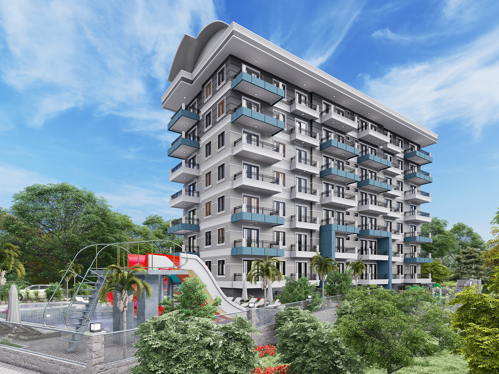 Luxury 1+1 Apartment with Sea and Mountain Views in Demirtas