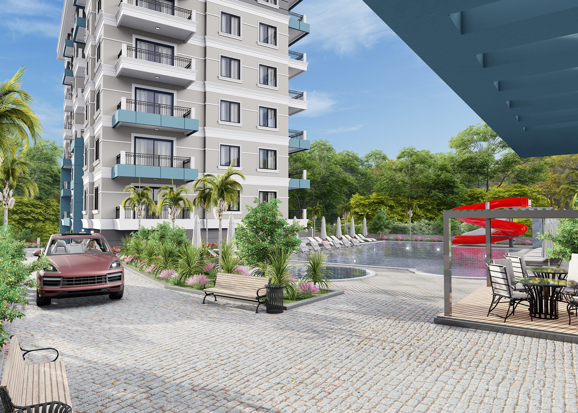 Luxury 1+1 Apartment with Sea and Mountain Views in Demirtas