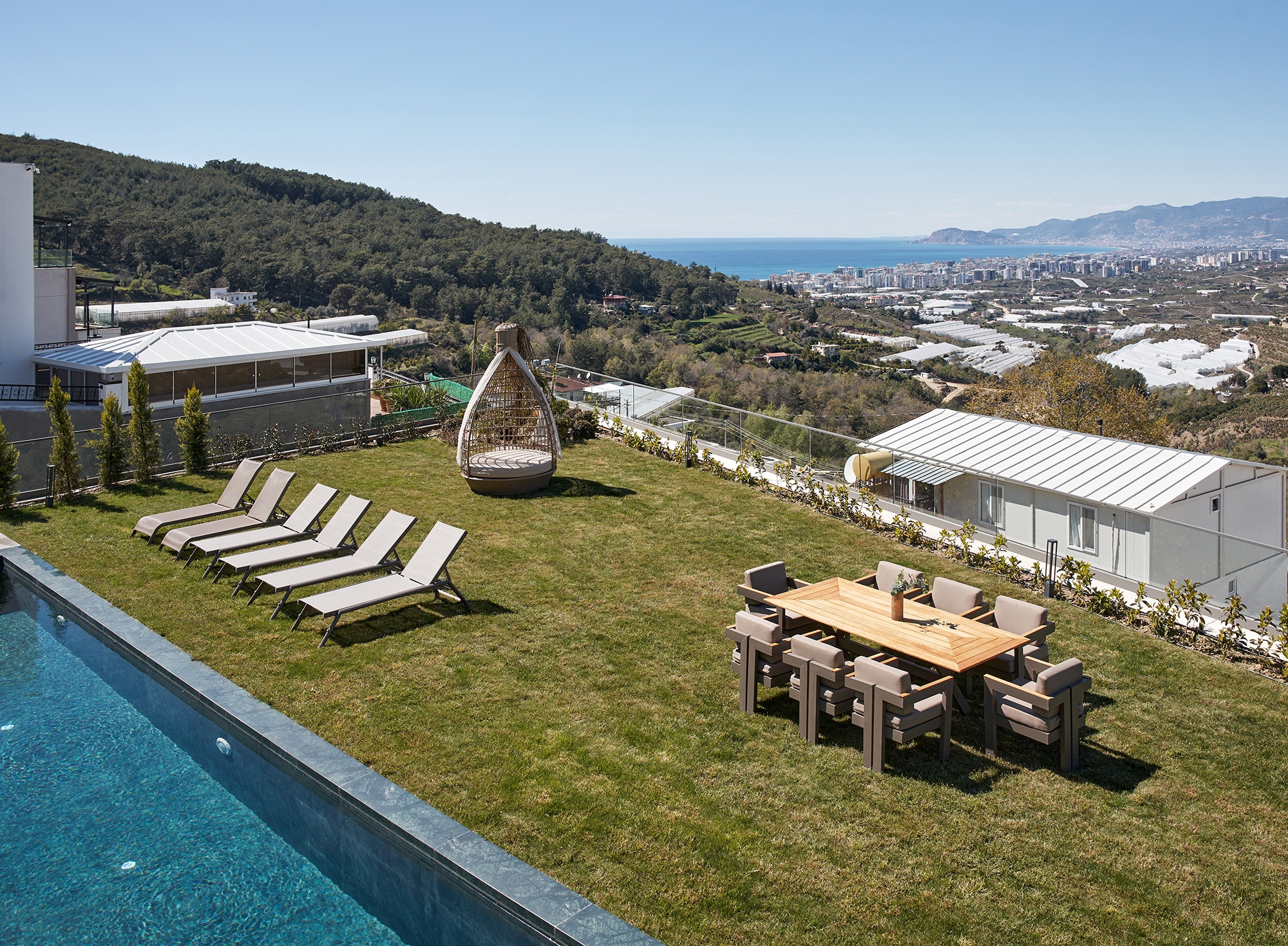 Luxuriöse Bergblick 4+1 Villa in Kargicak, Alanya