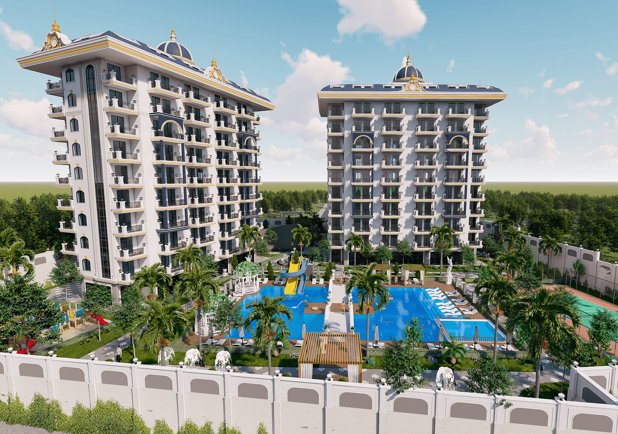 Luxury 1+1 Apartment with Sea and Mountain Views in Avsallar, Alanya