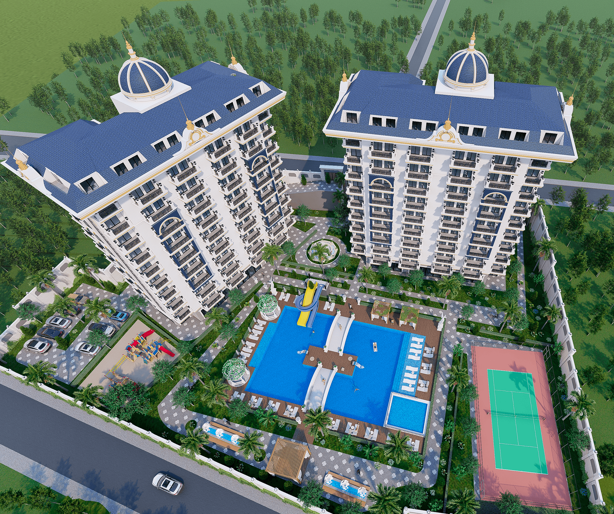 Luxury 1+1 Apartment with Sea and Mountain Views in Avsallar, Alanya