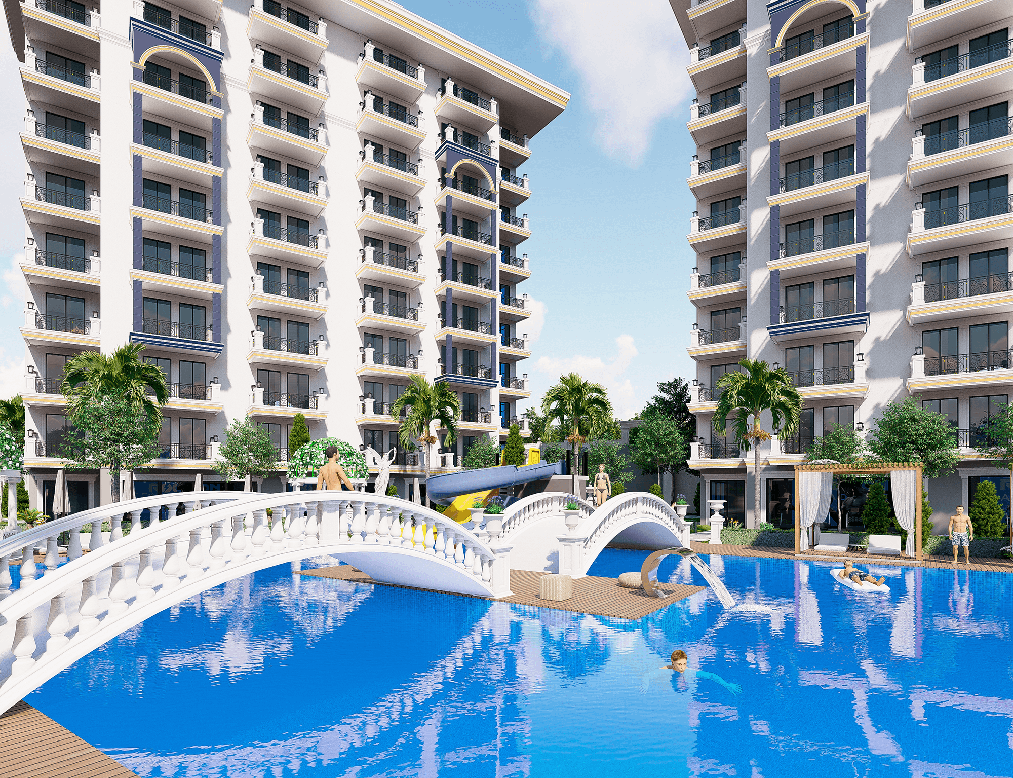 Luxury 1+1 Apartment with Sea and Mountain Views in Avsallar, Alanya