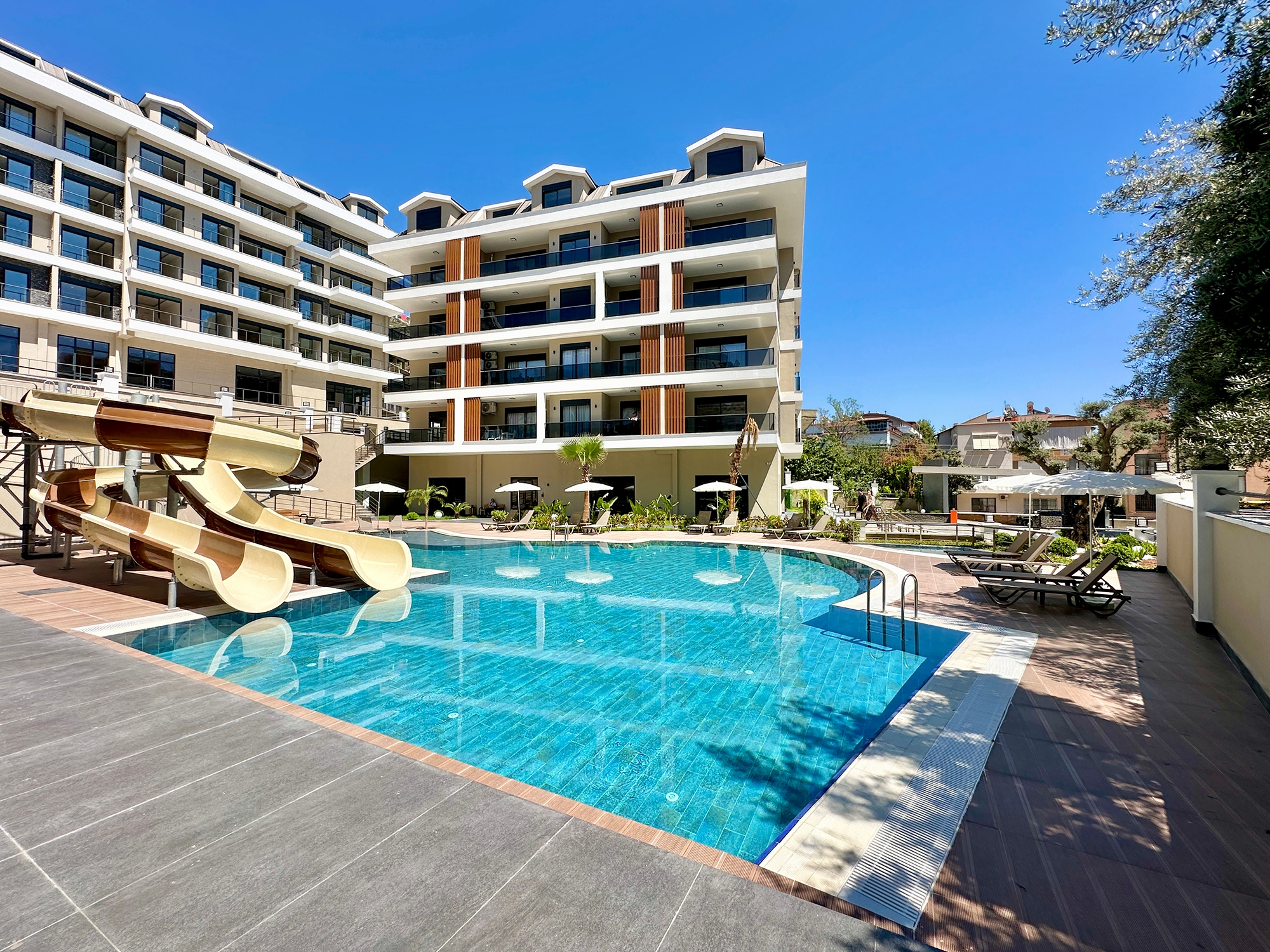 Luxuriöse 2+1 Wohnung mit Meerblick und Bergblick, Alanya - Hasbahce