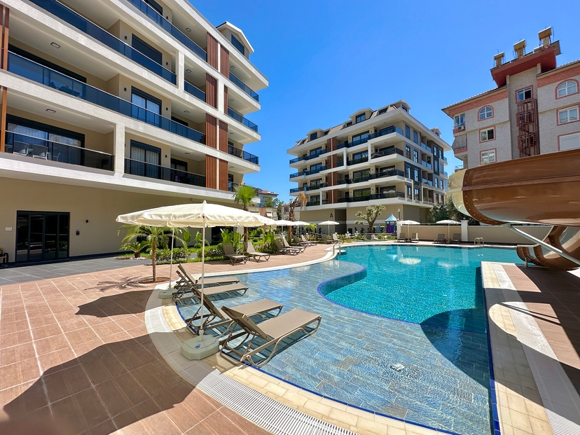 Luxuriöse 2+1 Wohnung mit Meerblick und Bergblick, Alanya - Hasbahce
