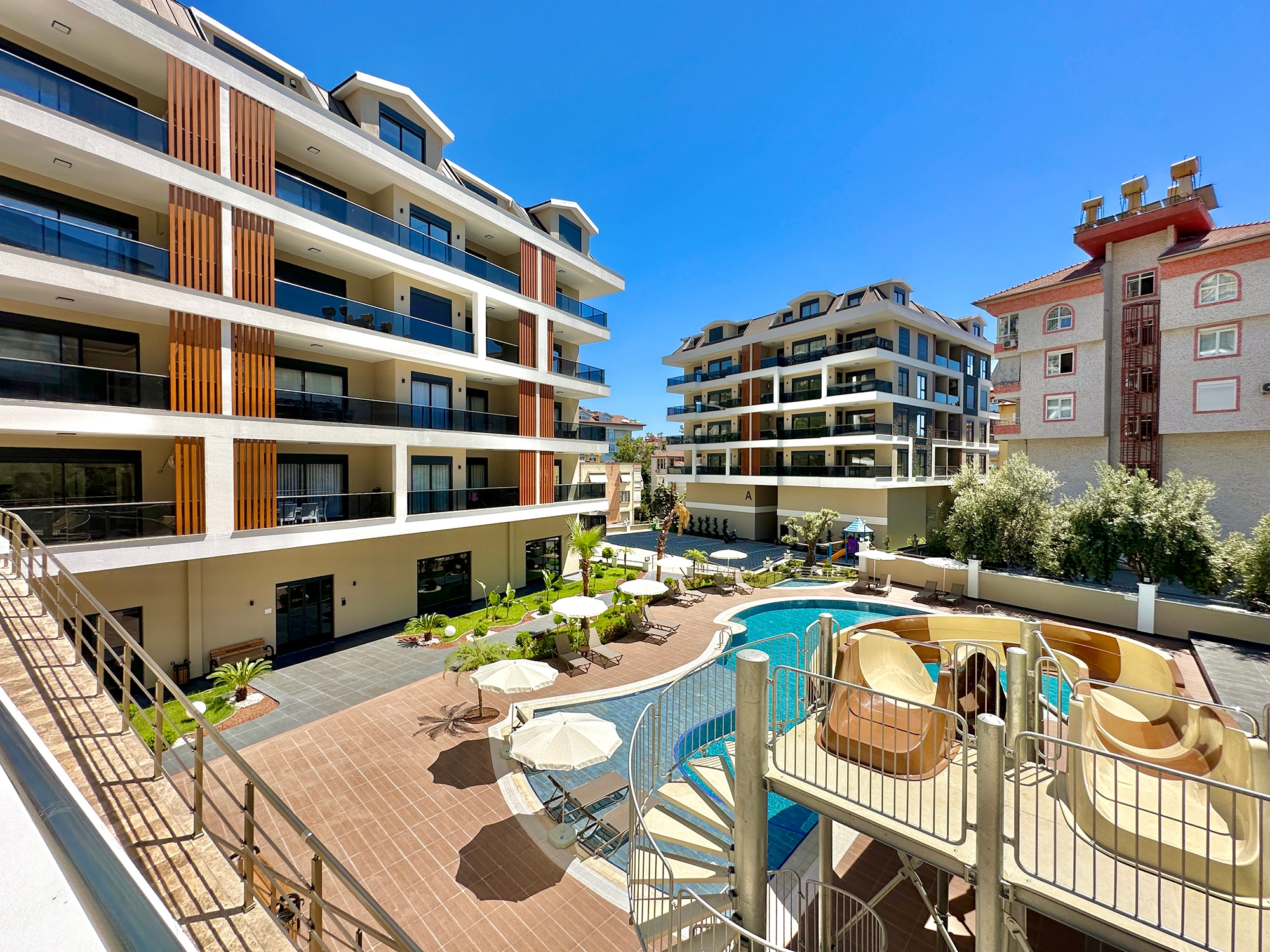 Luxuriöse 2+1 Wohnung mit Meerblick und Bergblick, Alanya - Hasbahce