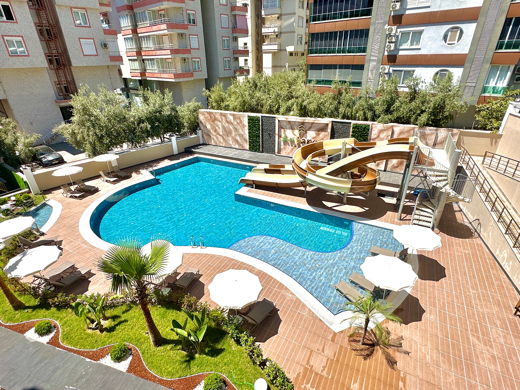 Luxuriöse 2+1 Wohnung mit Meerblick und Bergblick, Alanya - Hasbahce