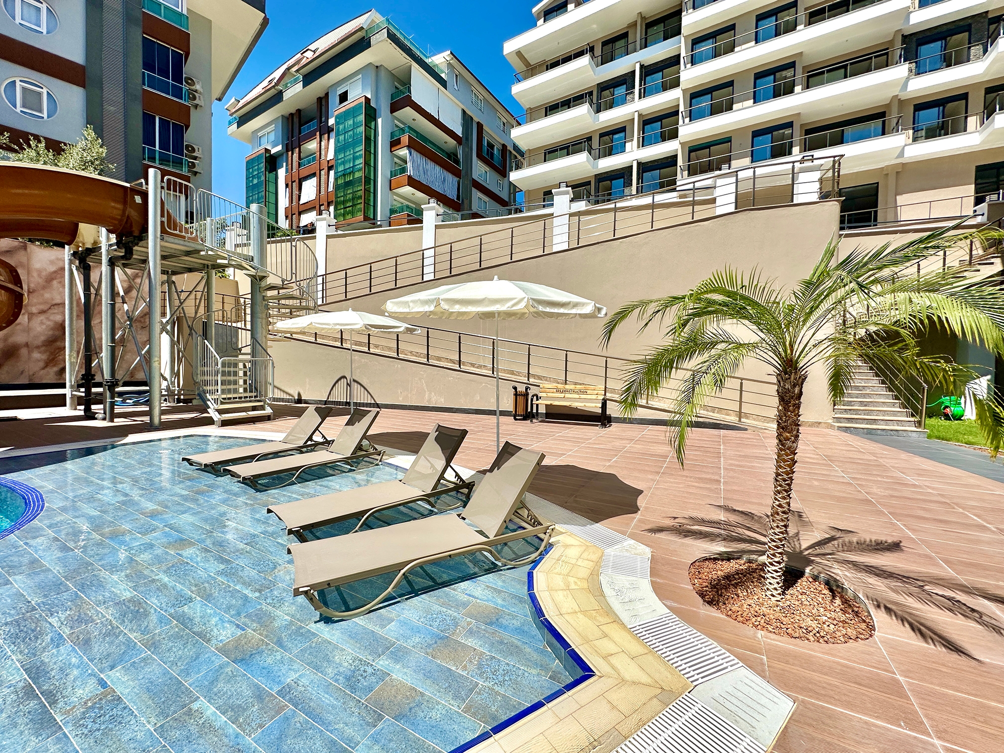 Luxuriöse 2+1 Wohnung mit Meerblick und Bergblick, Alanya - Hasbahce