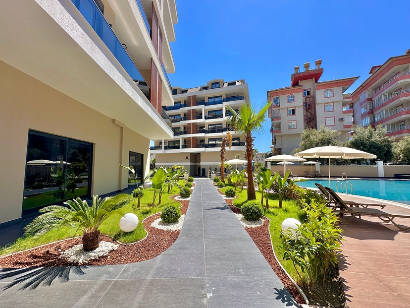Luxuriöse 2+1 Wohnung mit Meerblick und Bergblick, Alanya - Hasbahce