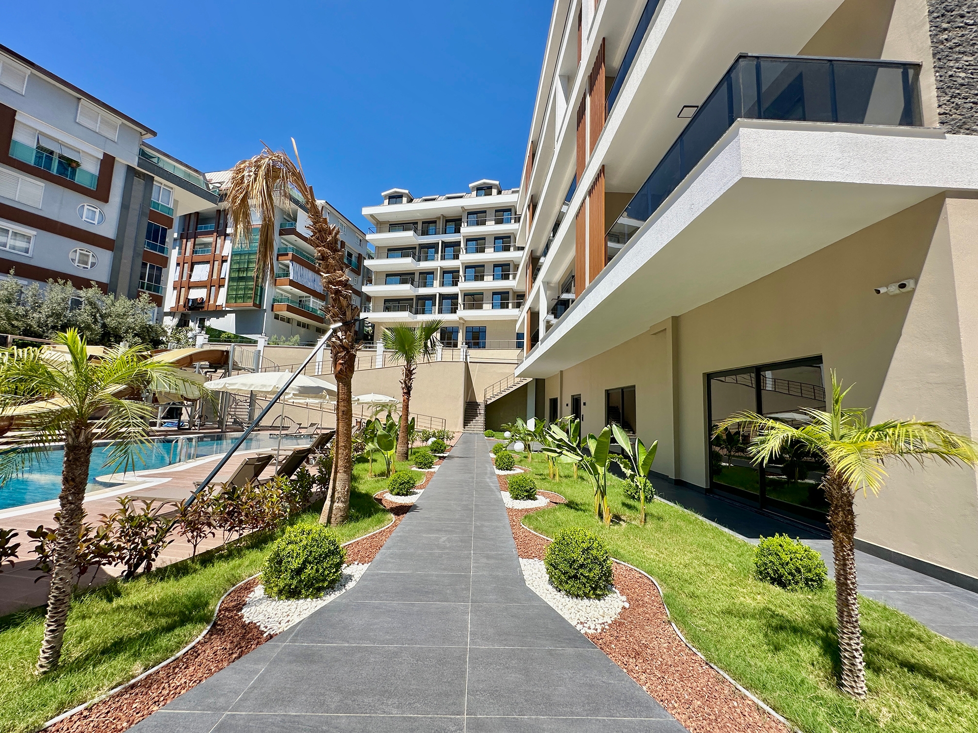 Luxuriöse 2+1 Wohnung mit Meerblick und Bergblick, Alanya - Hasbahce