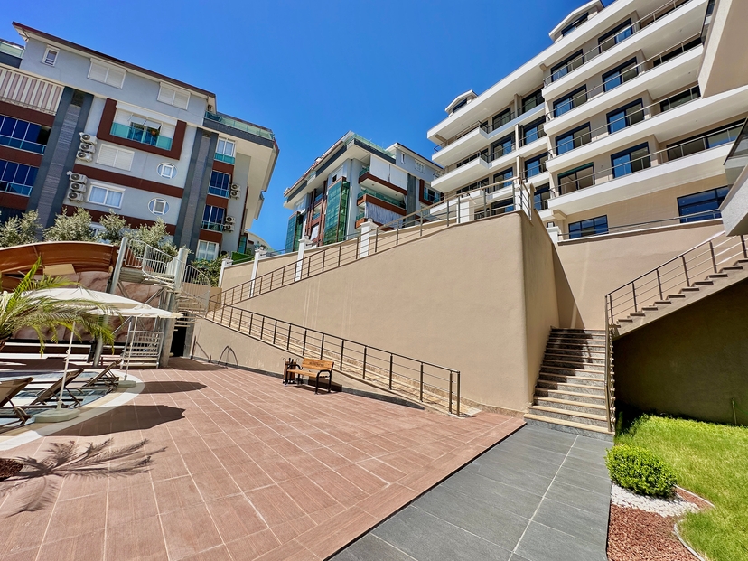Luxuriöse 2+1 Wohnung mit Meerblick und Bergblick, Alanya - Hasbahce