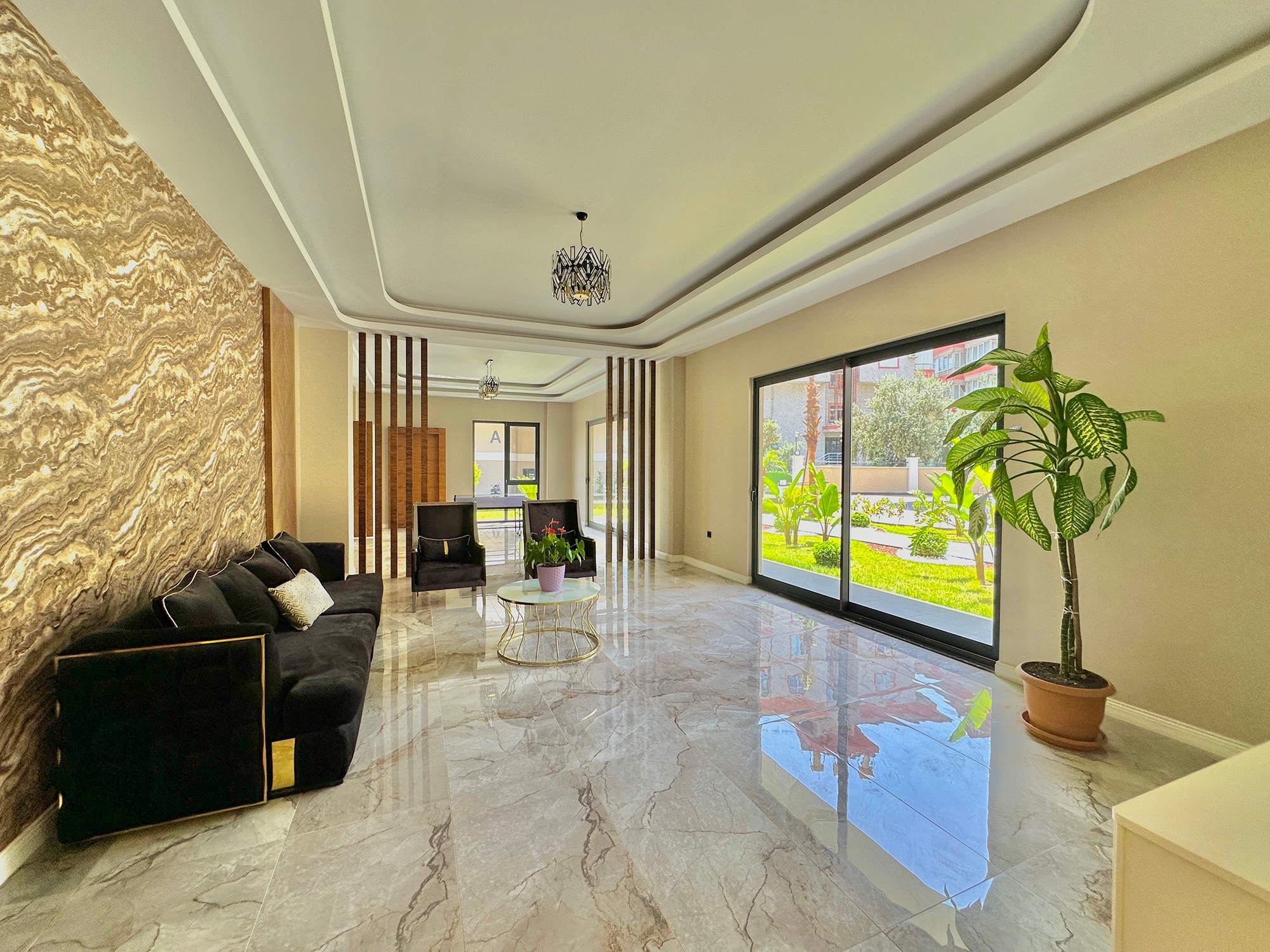 Luxuriöse 2+1 Wohnung mit Meerblick und Bergblick, Alanya - Hasbahce