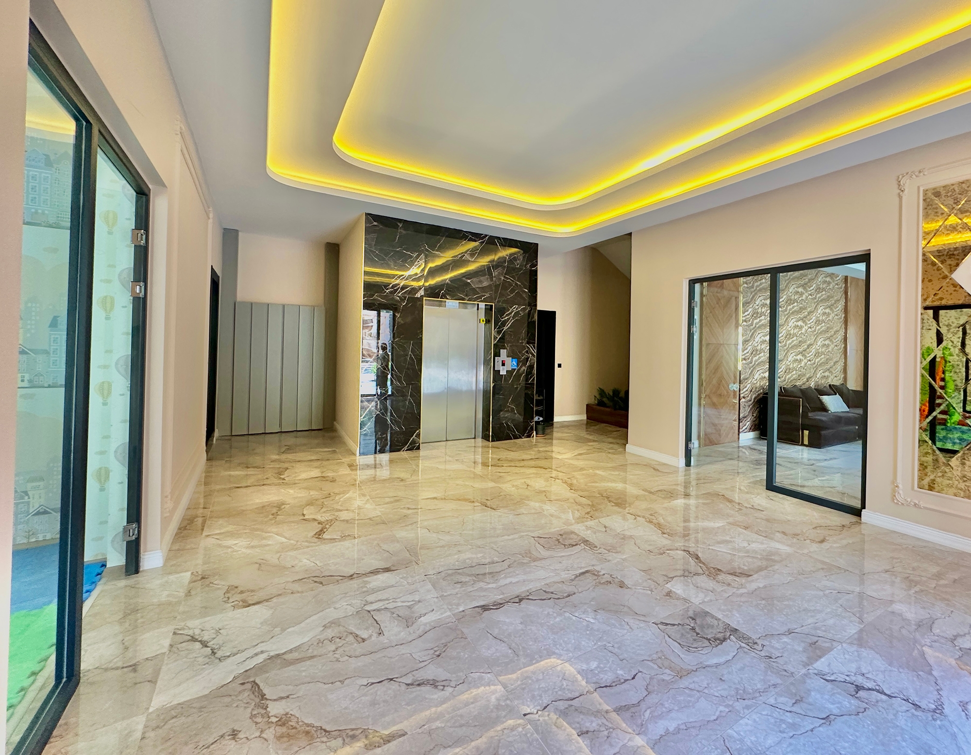 Luxuriöse 2+1 Wohnung mit Meerblick und Bergblick, Alanya - Hasbahce