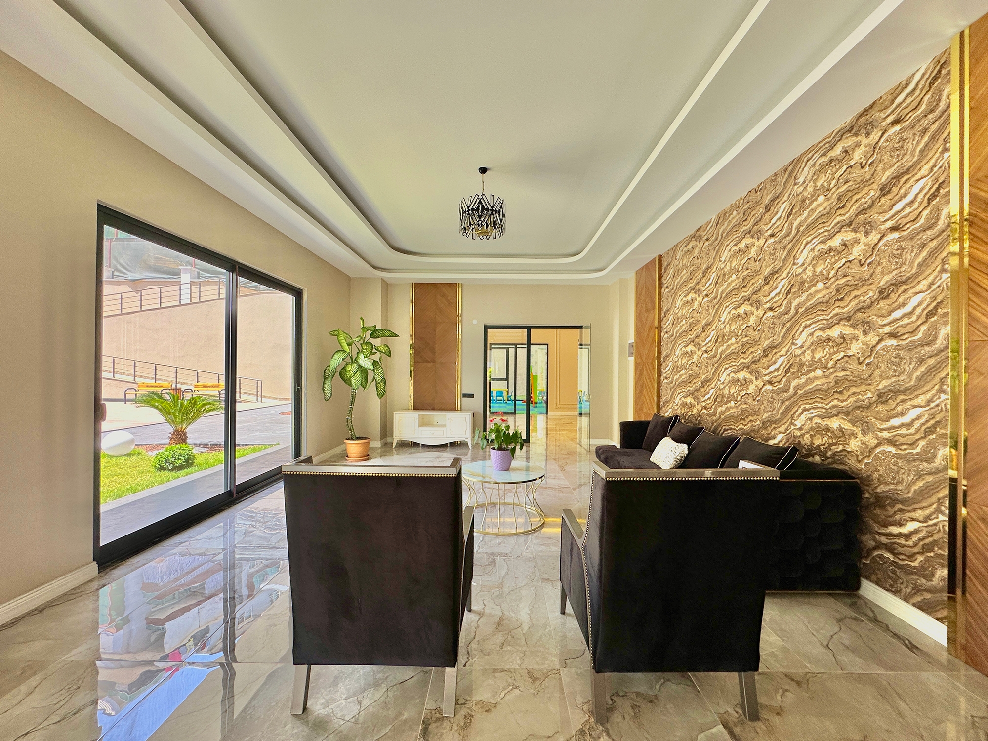 Luxuriöse 2+1 Wohnung mit Meerblick und Bergblick, Alanya - Hasbahce