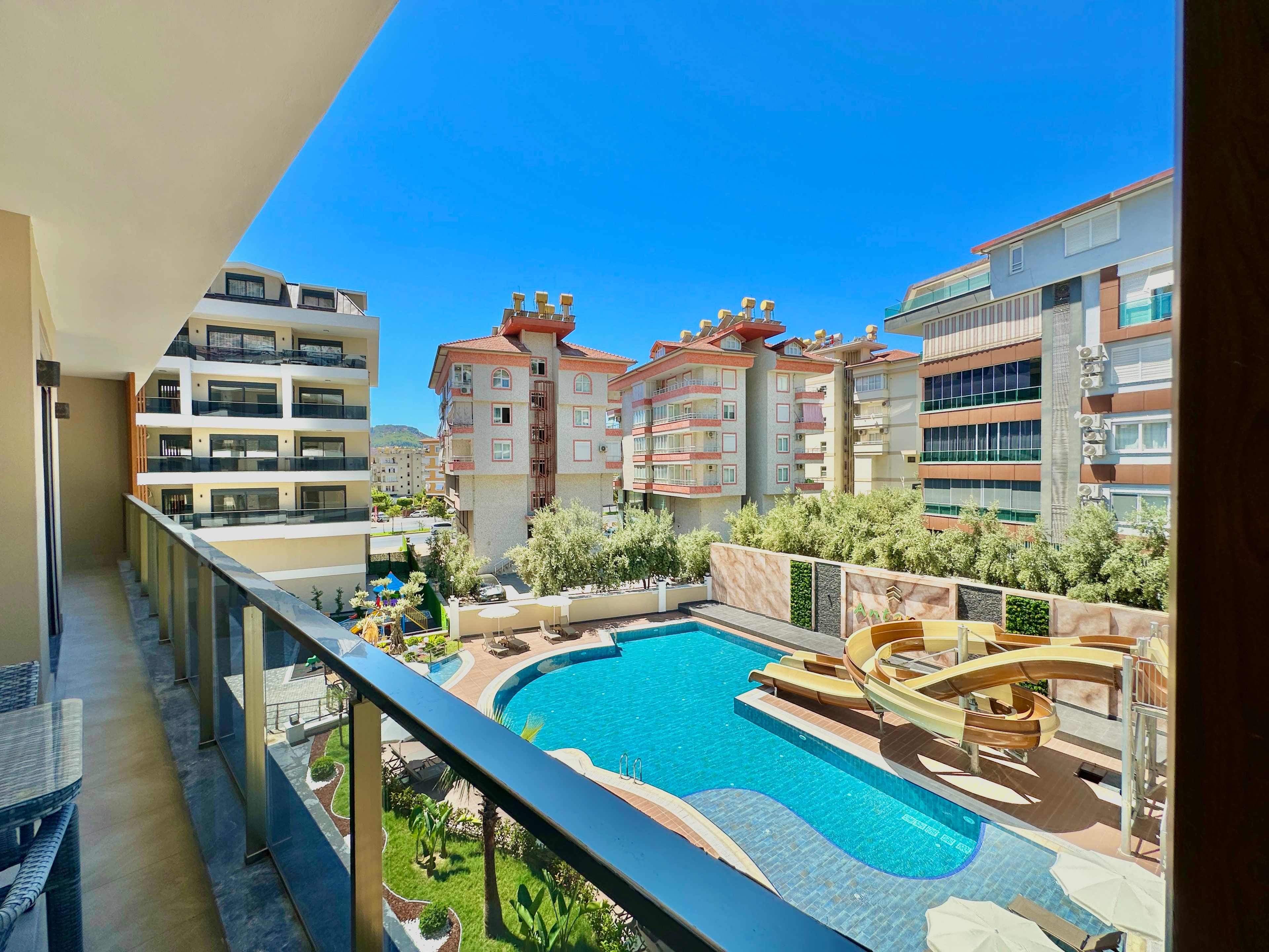 Luxuriöse 2+1 Wohnung mit Meerblick und Bergblick, Alanya - Hasbahce