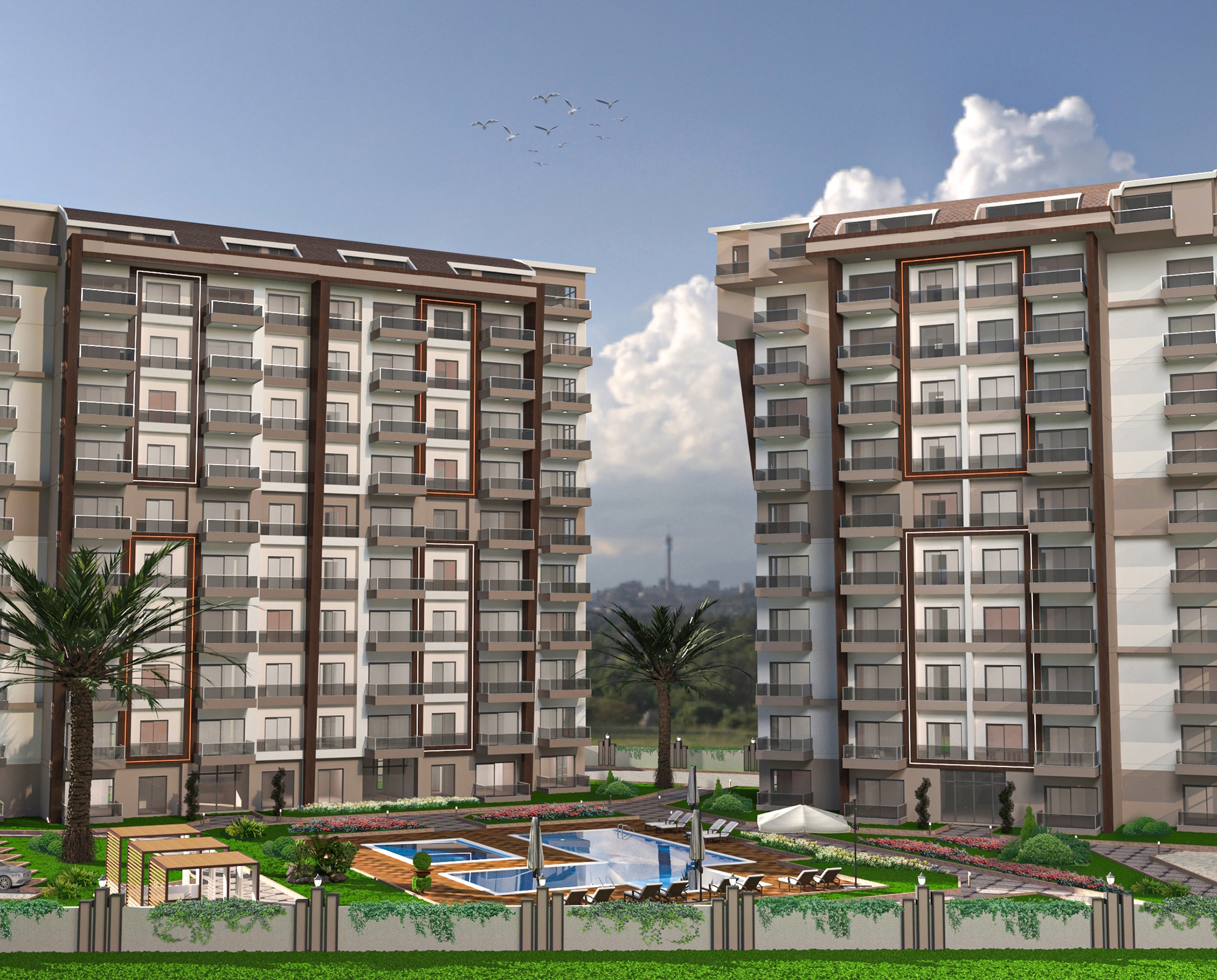 Luxury 1+1 Apartment with Mountain View in Gazipasa, Alanya