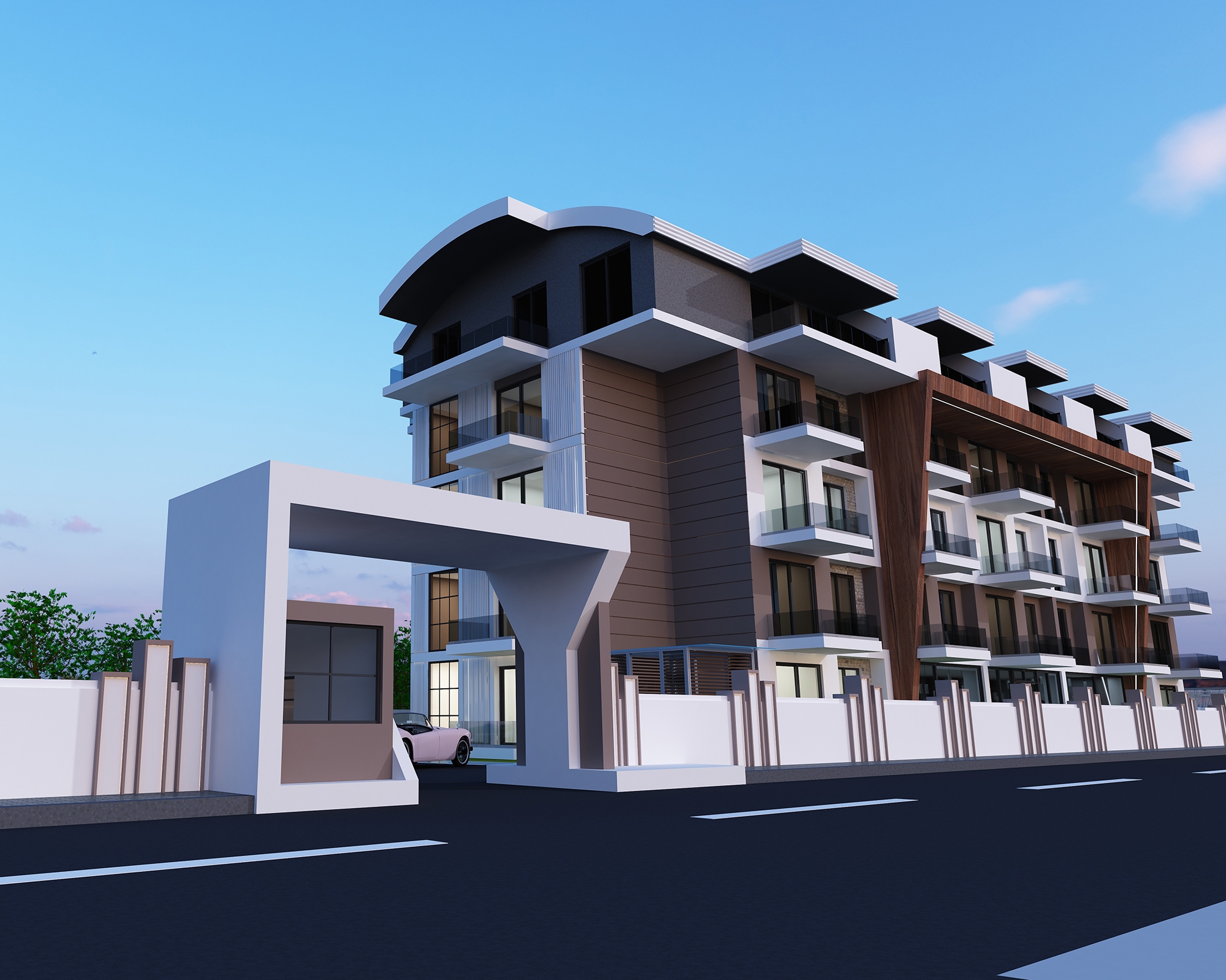 Moderne 1+1 Leilighet med Fjellutsikt i Gazipasa, Alanya