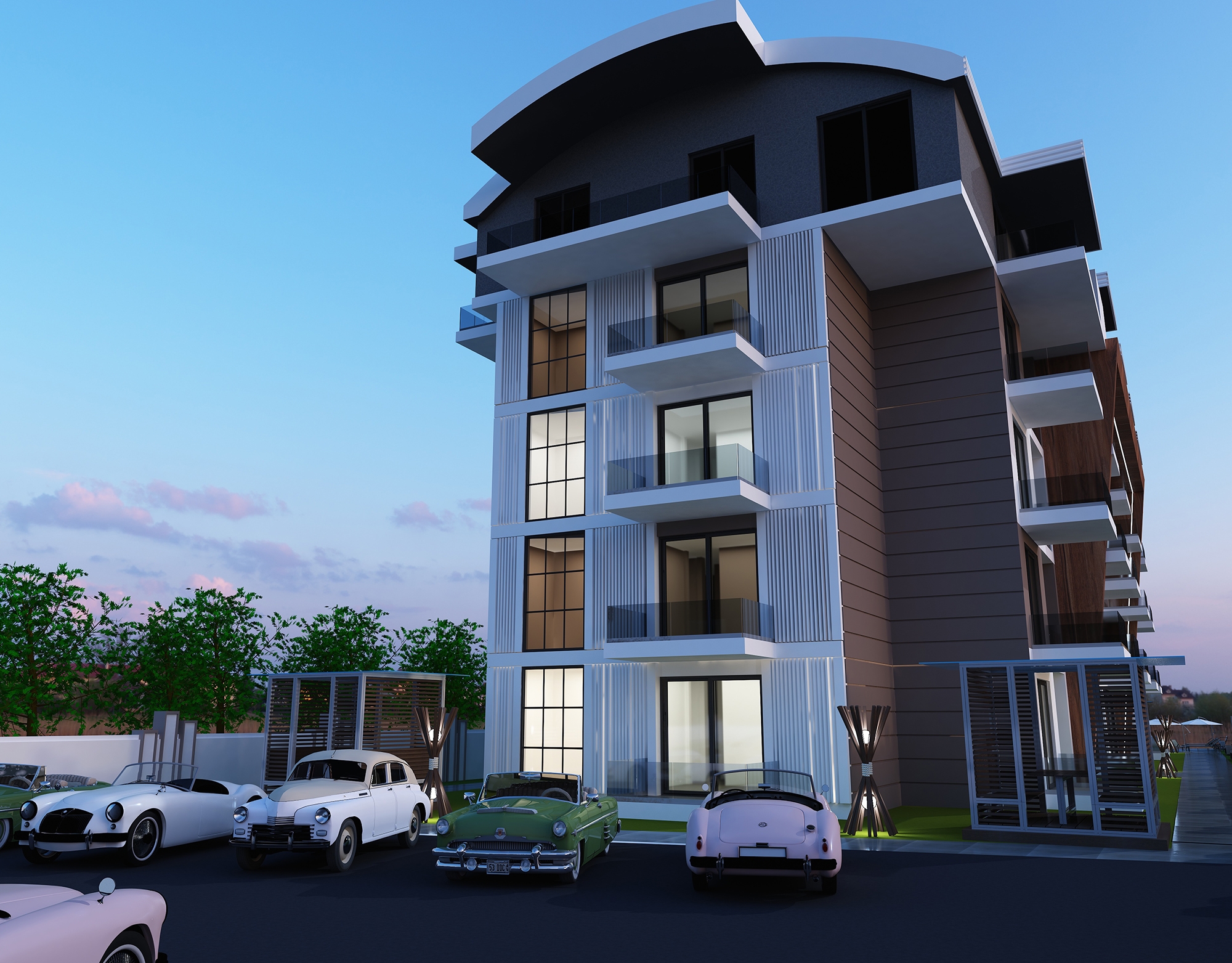 Moderne 1+1 Leilighet med Fjellutsikt i Gazipasa, Alanya