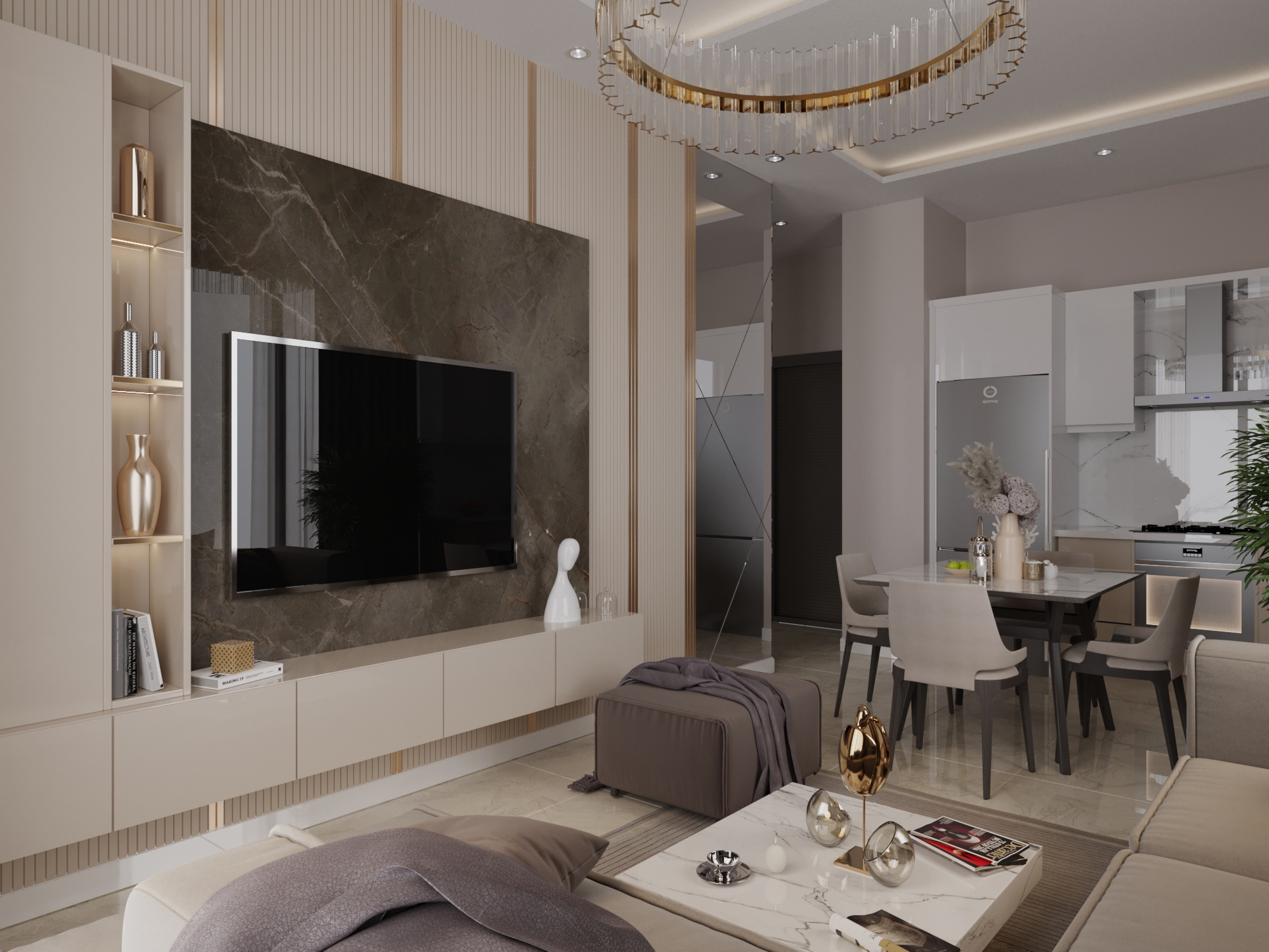 Moderne 1+1 Leilighet med Fjellutsikt i Gazipasa, Alanya