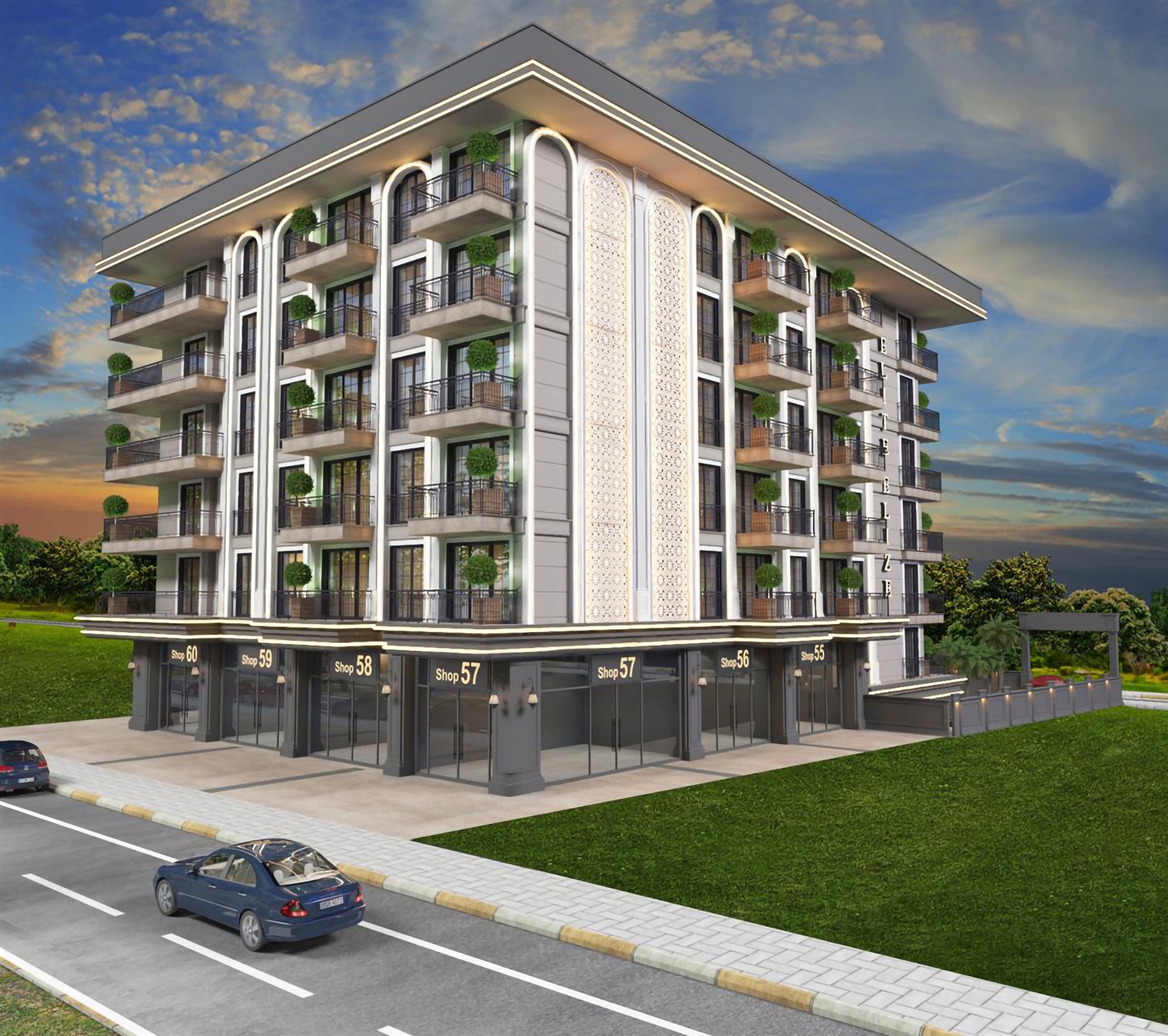 Stilvolles 1+1 Apartment mit Meerblick in Alanya Zentrum