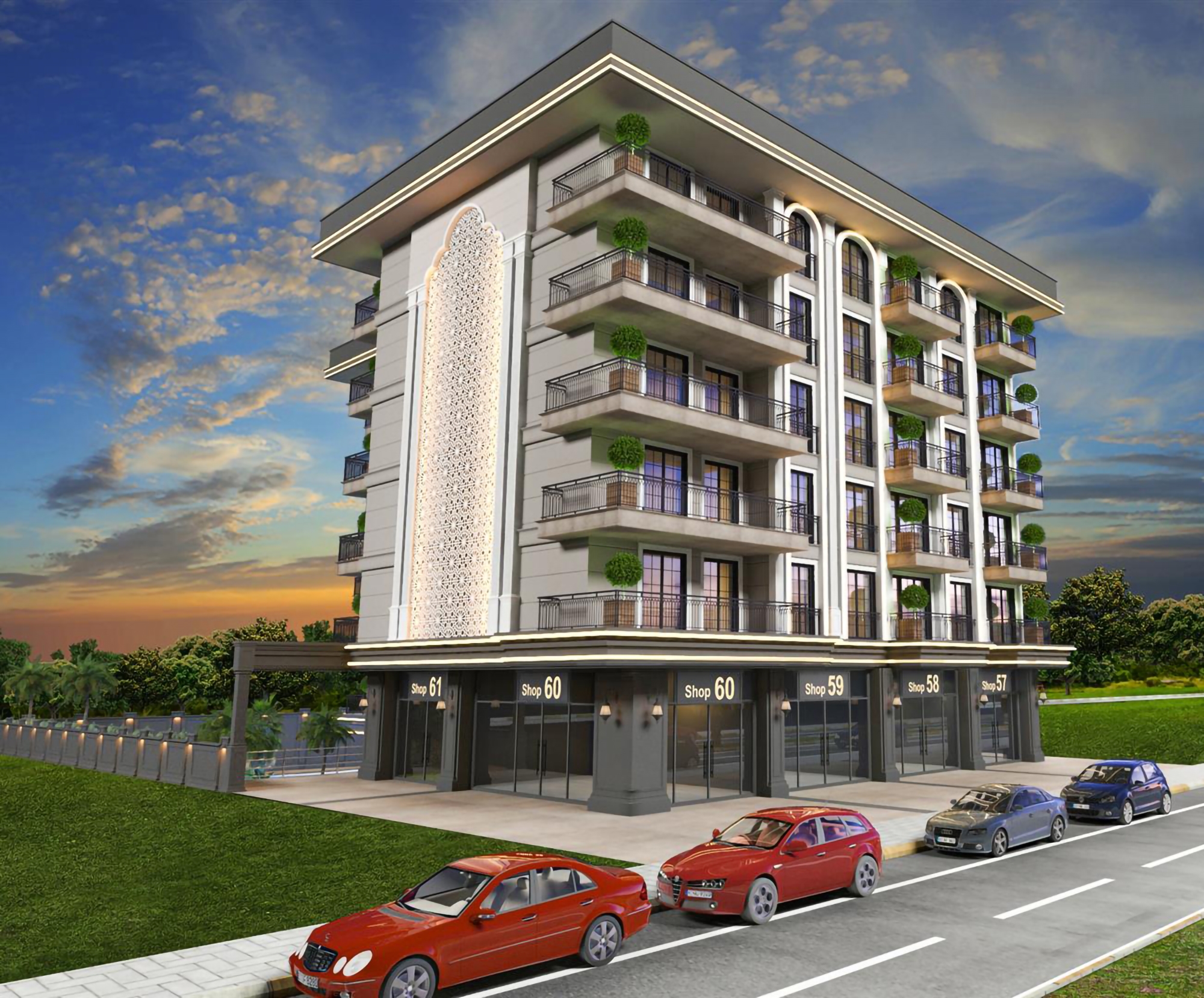 Stilvolles 1+1 Apartment mit Meerblick in Alanya Zentrum