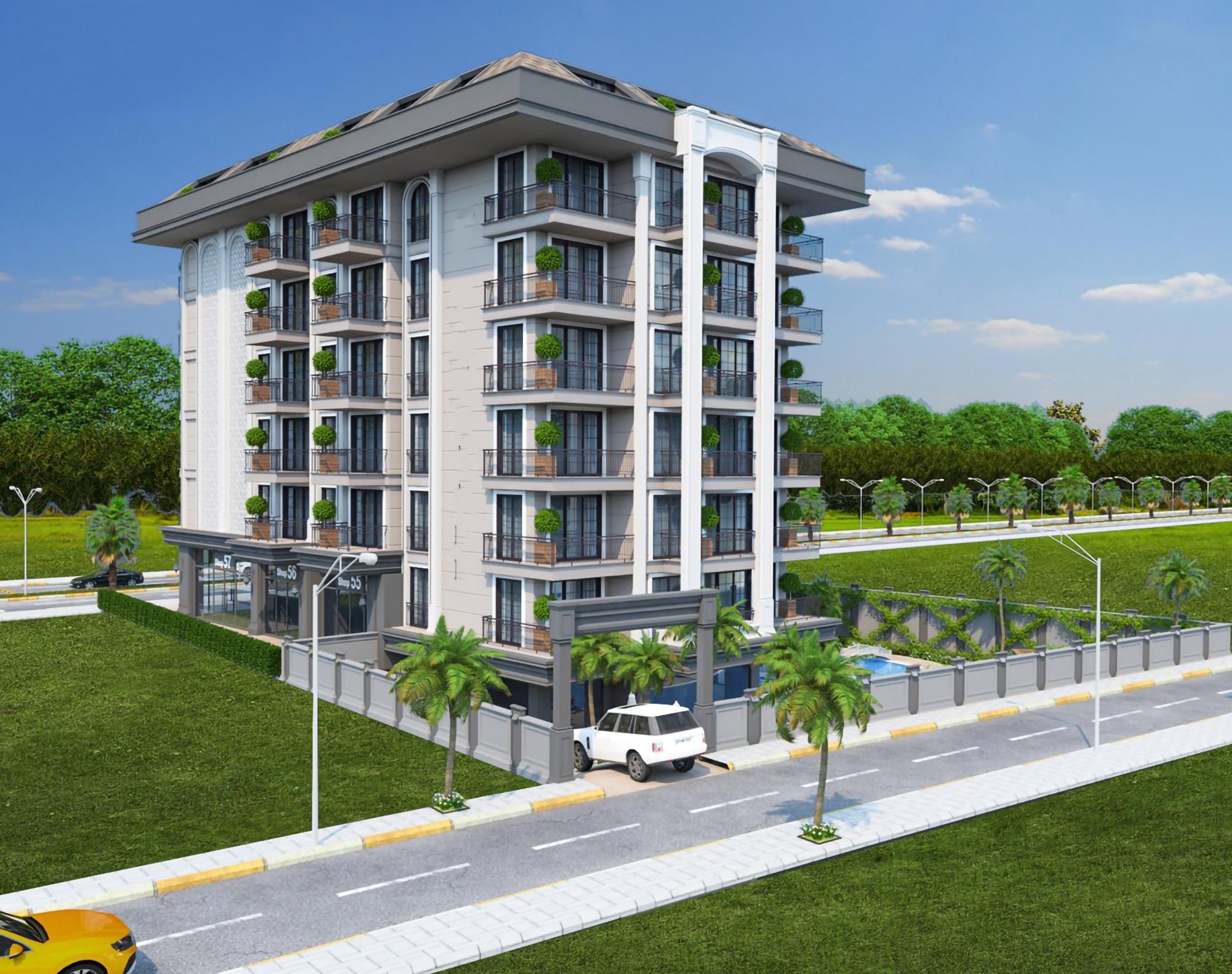 Stilvolles 1+1 Apartment mit Meerblick in Alanya Zentrum