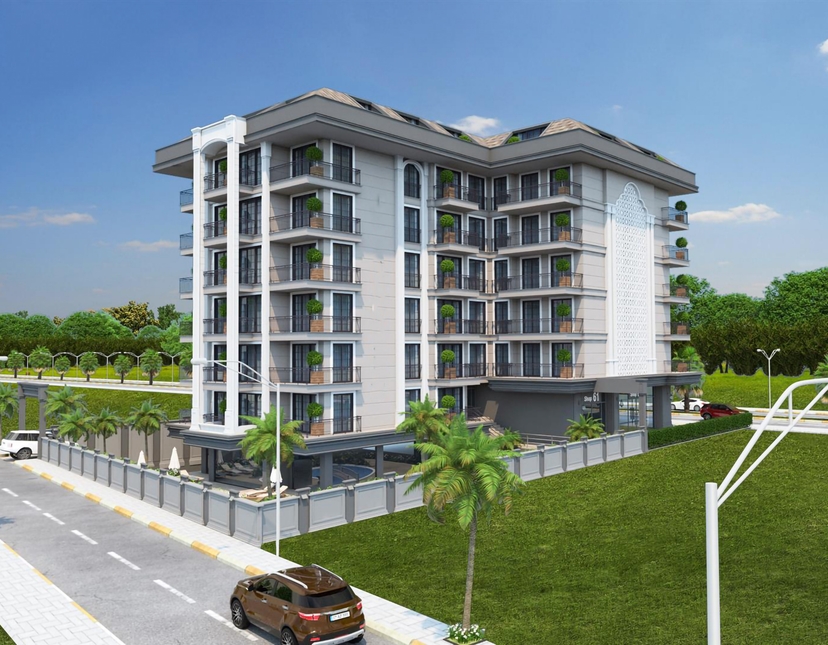 Stilvolles 1+1 Apartment mit Meerblick in Alanya Zentrum