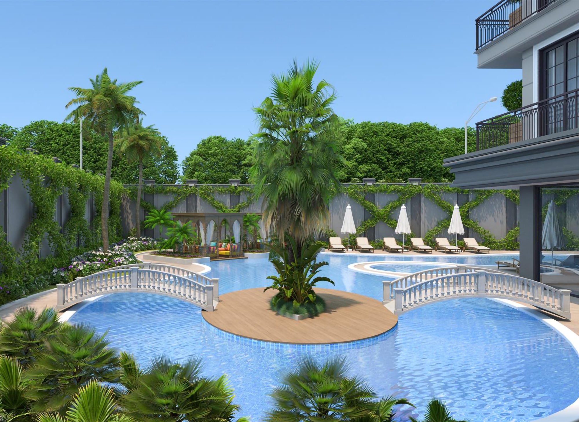 Stilvolles 1+1 Apartment mit Meerblick in Alanya Zentrum
