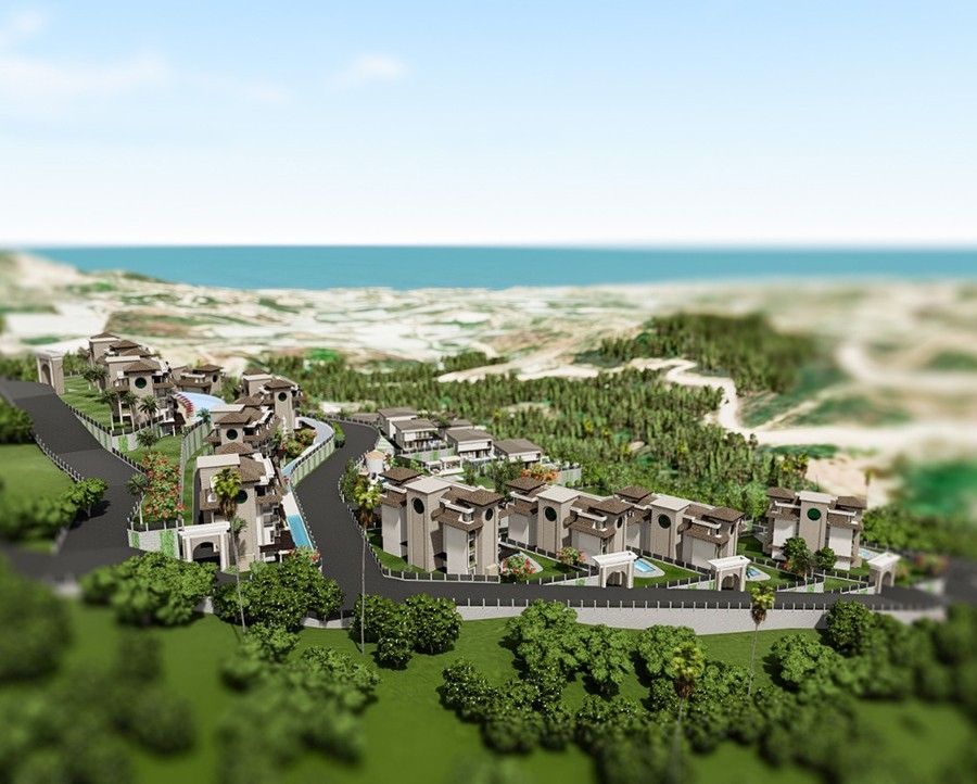 Luxuriöses 1+1 Apartment mit Meerblick und Bergblick, Alanya - Kargicak