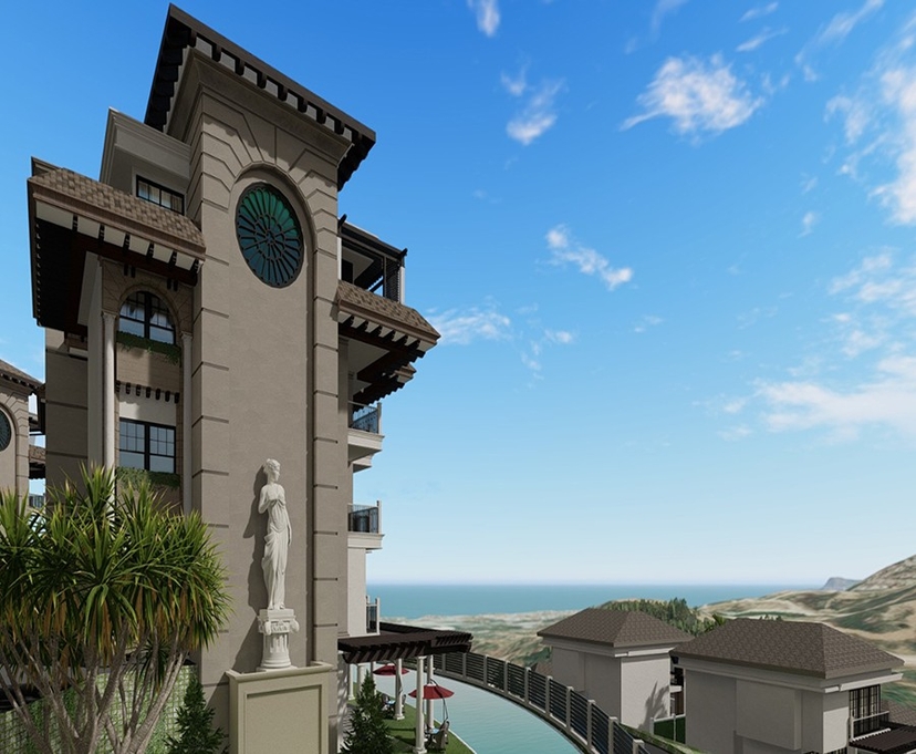 Luxuriöses 1+1 Apartment mit Meerblick und Bergblick, Alanya - Kargicak