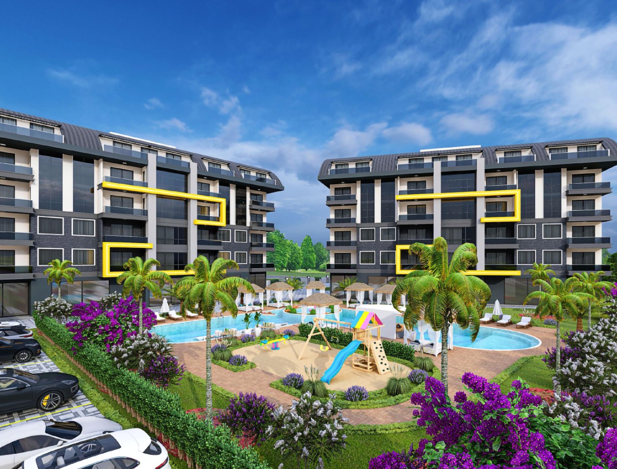 Ylellinen 1+1 Asunto meri- ja vuorinäköaloilla, Alanya - Oba